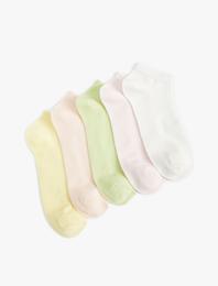 5'li Patik Çorap Seti Çok Renkli