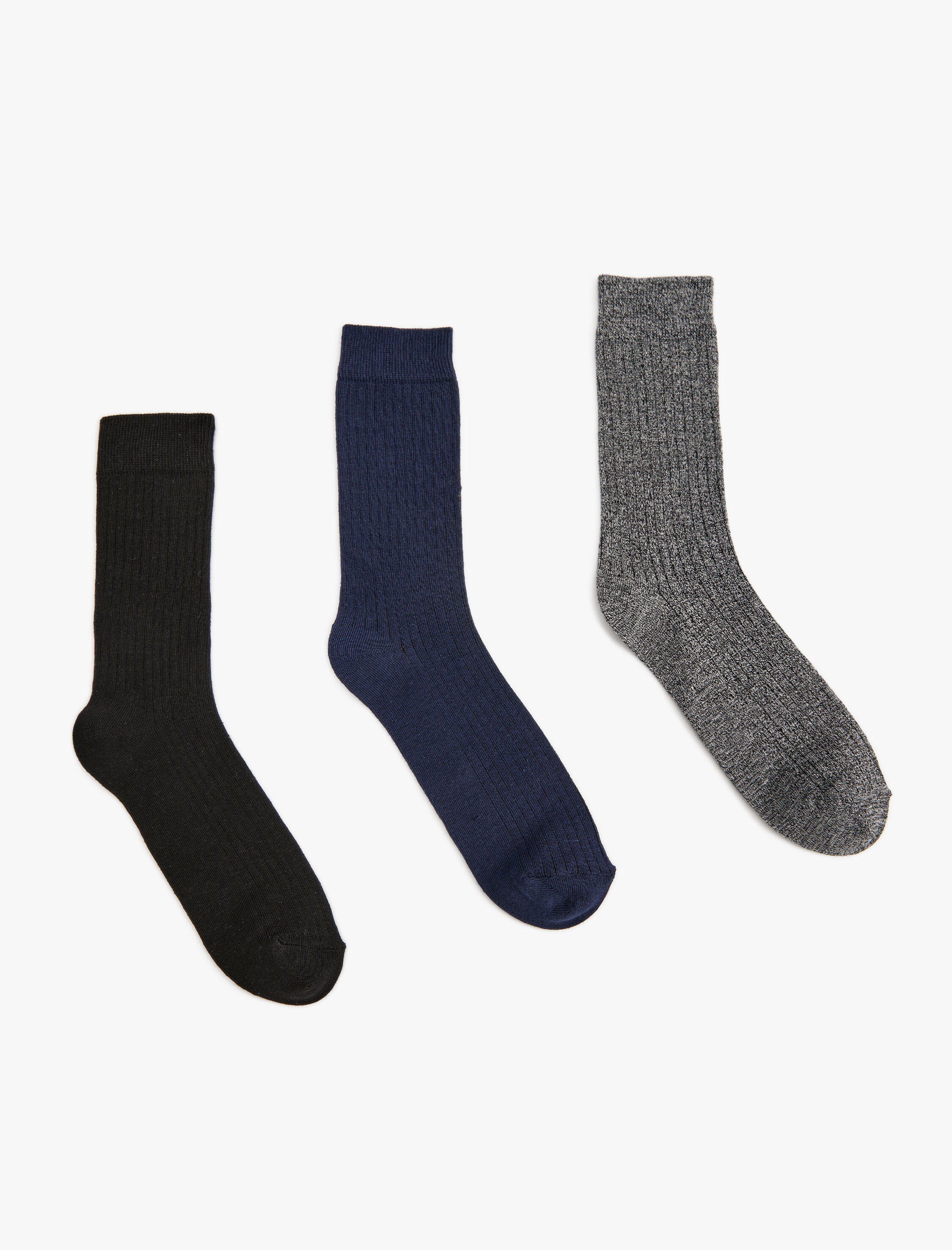  Erkek 3'lü Soket Çorap Seti Çok Renkli