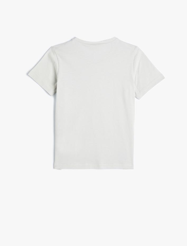 Erkek Çocuk Tişört Oyun Temalı Kısa Kollu Bisiklet Yaka Pamuklu