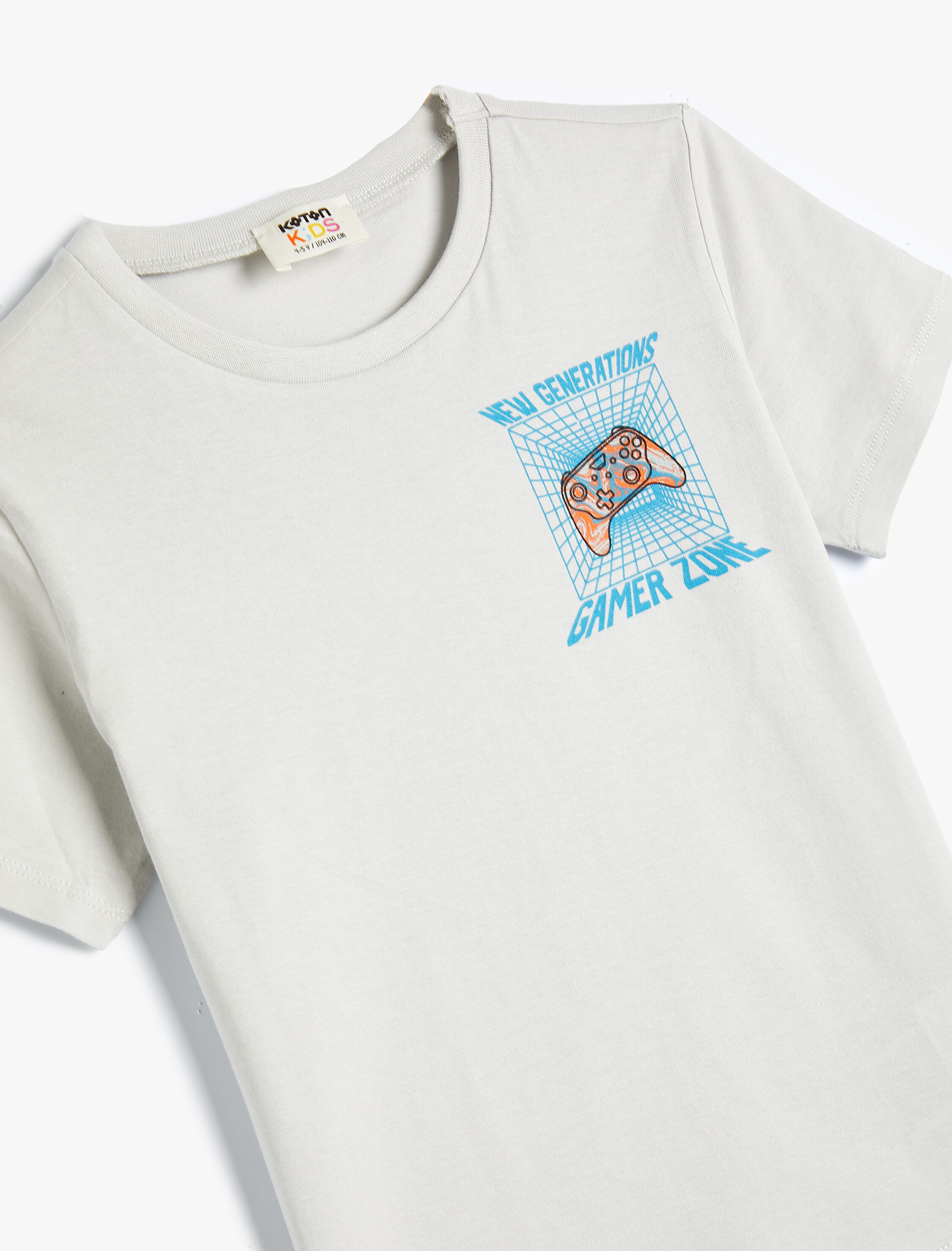  Erkek Çocuk Tişört Oyun Temalı Kısa Kollu Bisiklet Yaka Pamuklu