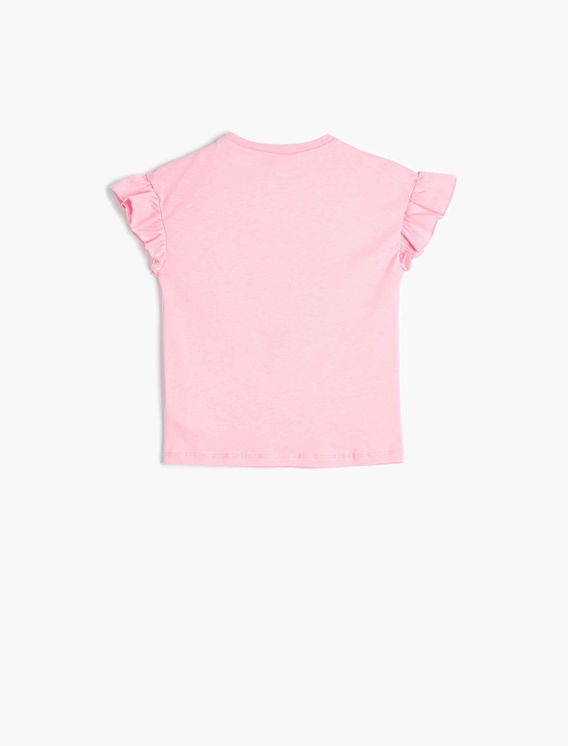  Kız Bebek Baskılı Tişört Kısa Kollu Bisiklet Yaka Pamuklu