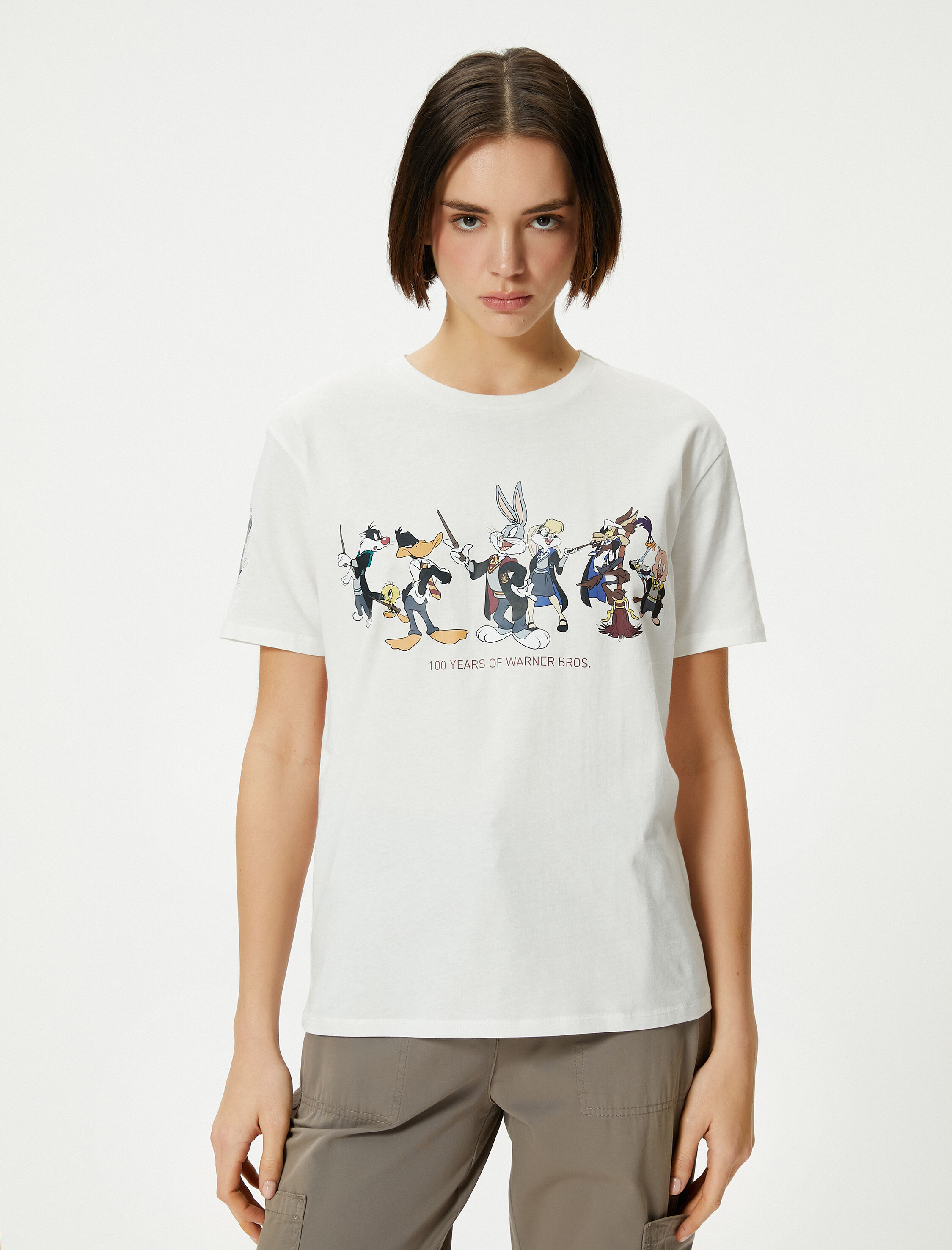   Bugs Bunny Tişört Lisanslı Kısa Kollu Bisiklet Yaka Pamuklu