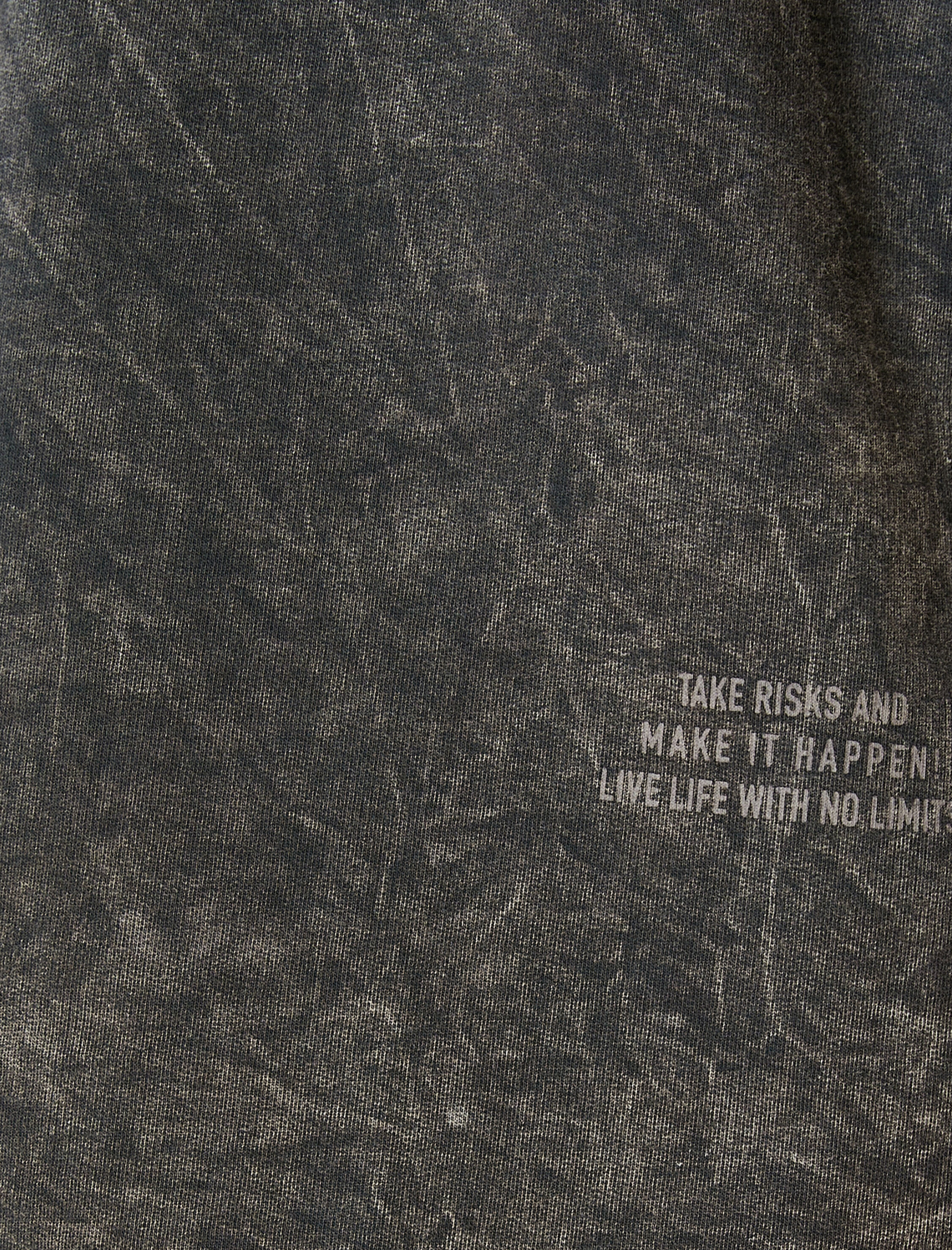   Oversize Tişört Yıkamalı Bisiklet Yaka Kısa Kollu