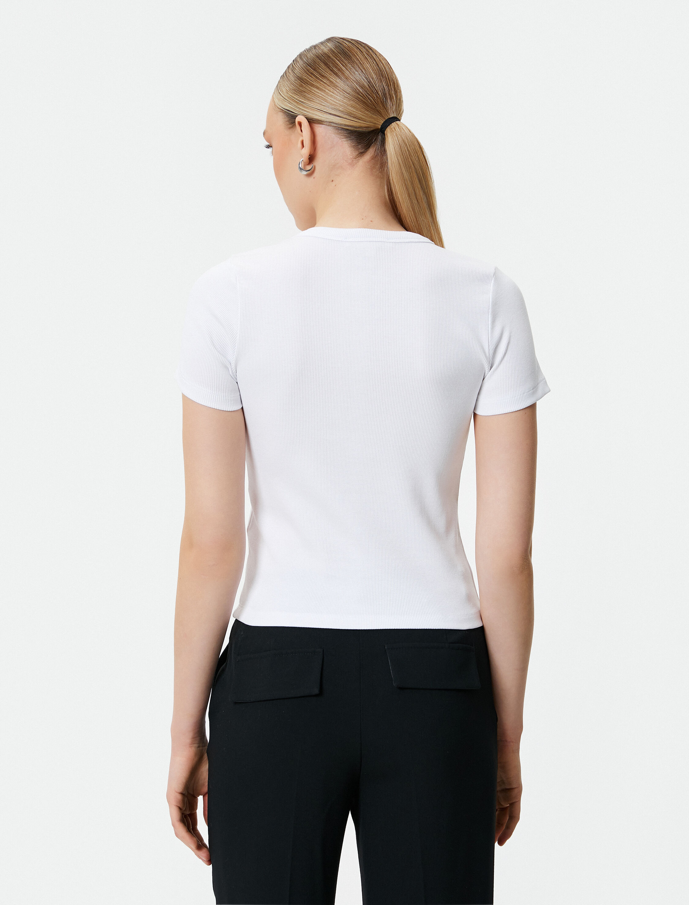   Brooklyn Baskılı Tişört Slim Fit Kısa Kollu Bisiklet Yaka Pamuklu