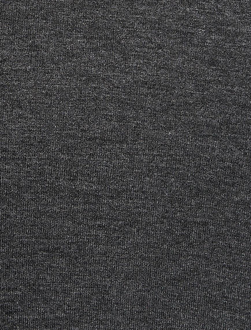   Yarım Fermuarlı Sweatshirt Crop Uzun Kollu