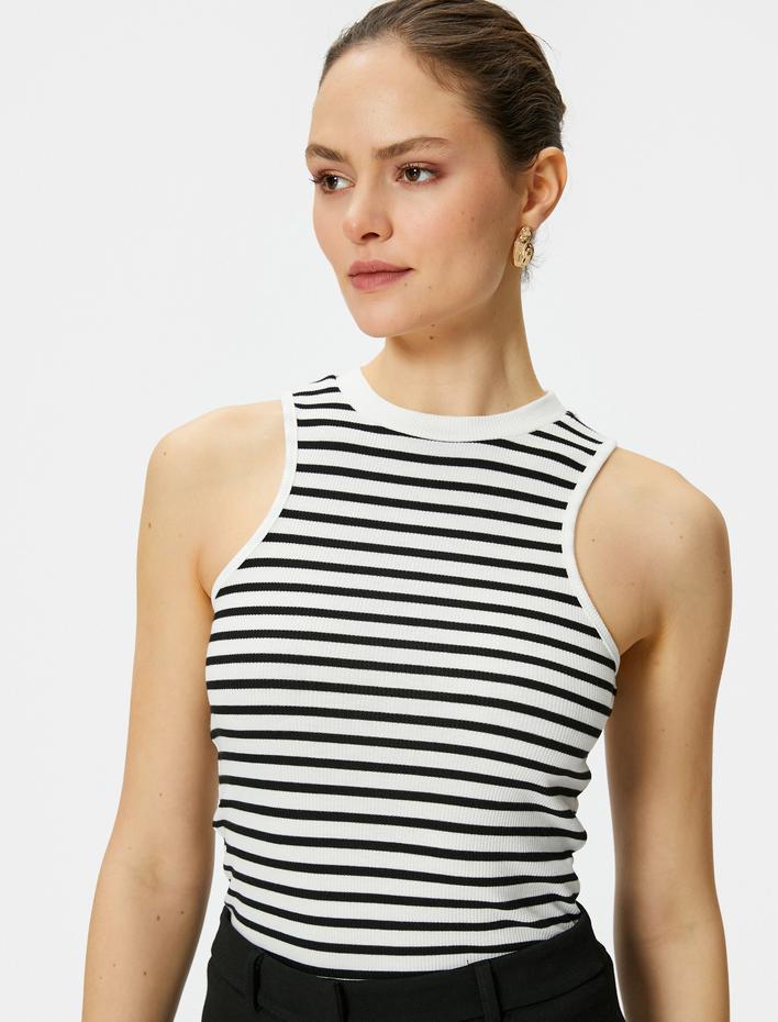  Fitilli Atlet Halter Yaka Standart Kesim