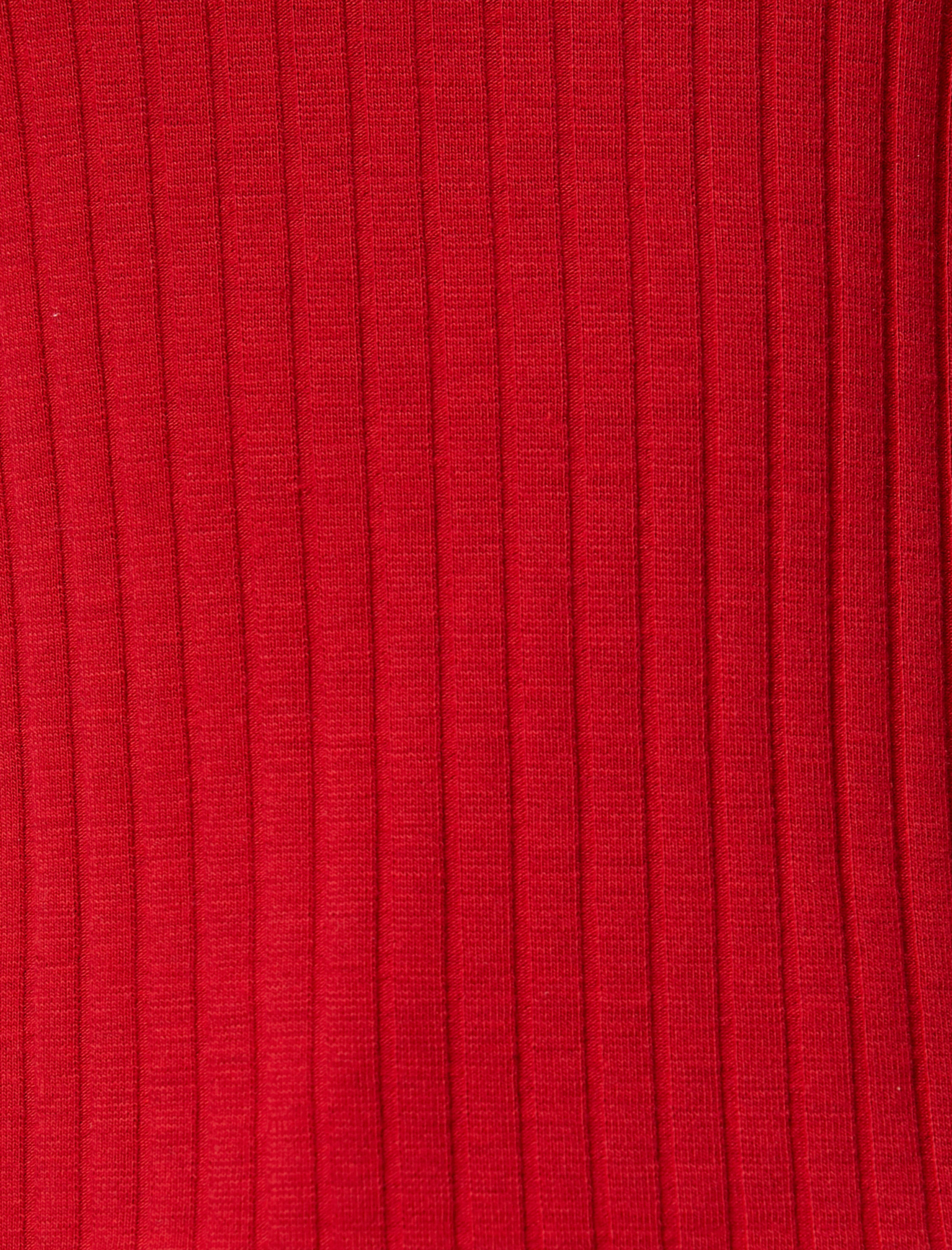   Fitilli Atlet U Yaka Kolları Fırfırlı Viskon Karışımlı