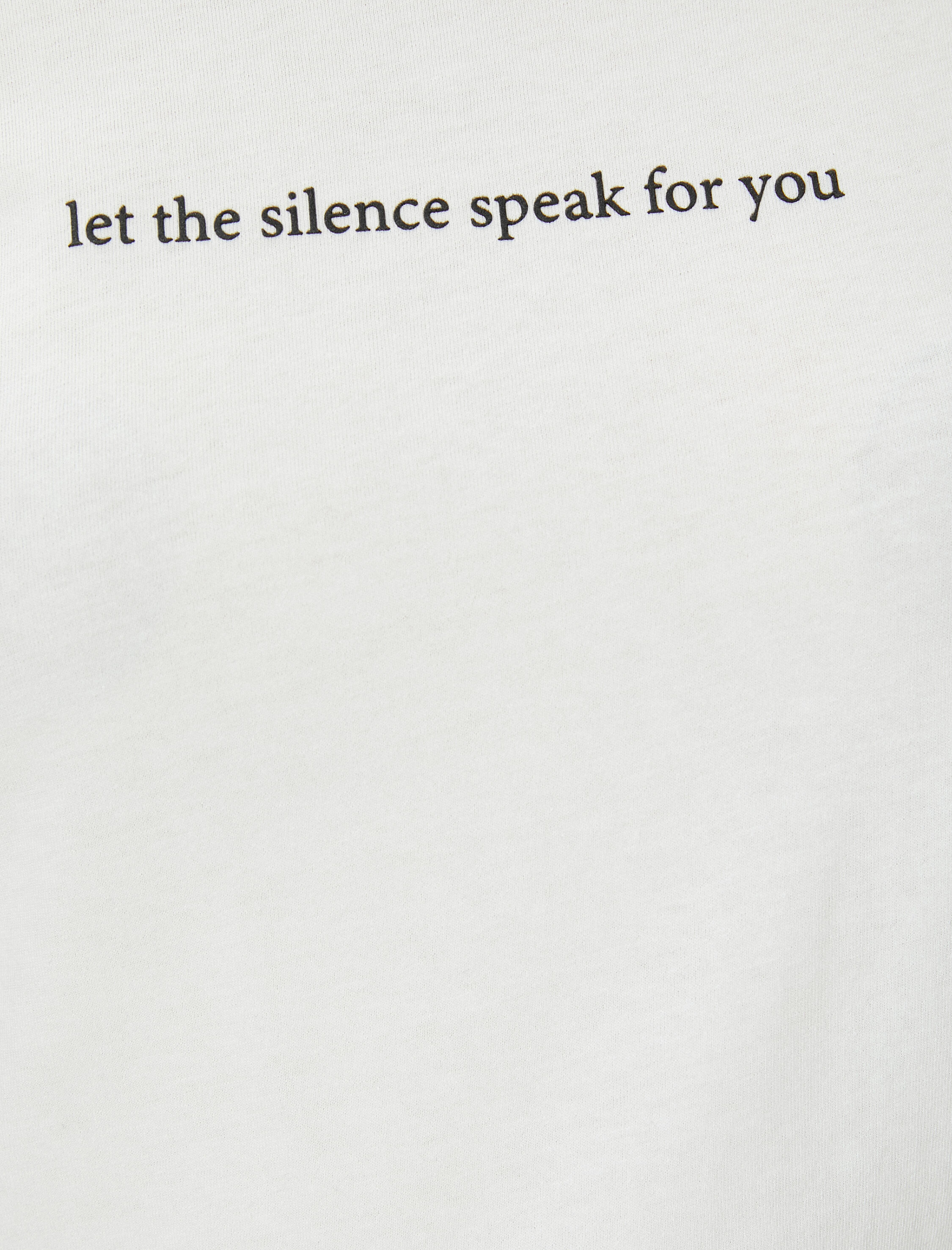   Slogan Baskılı Bisiklet Yaka Kısa Kollu Pamuklu