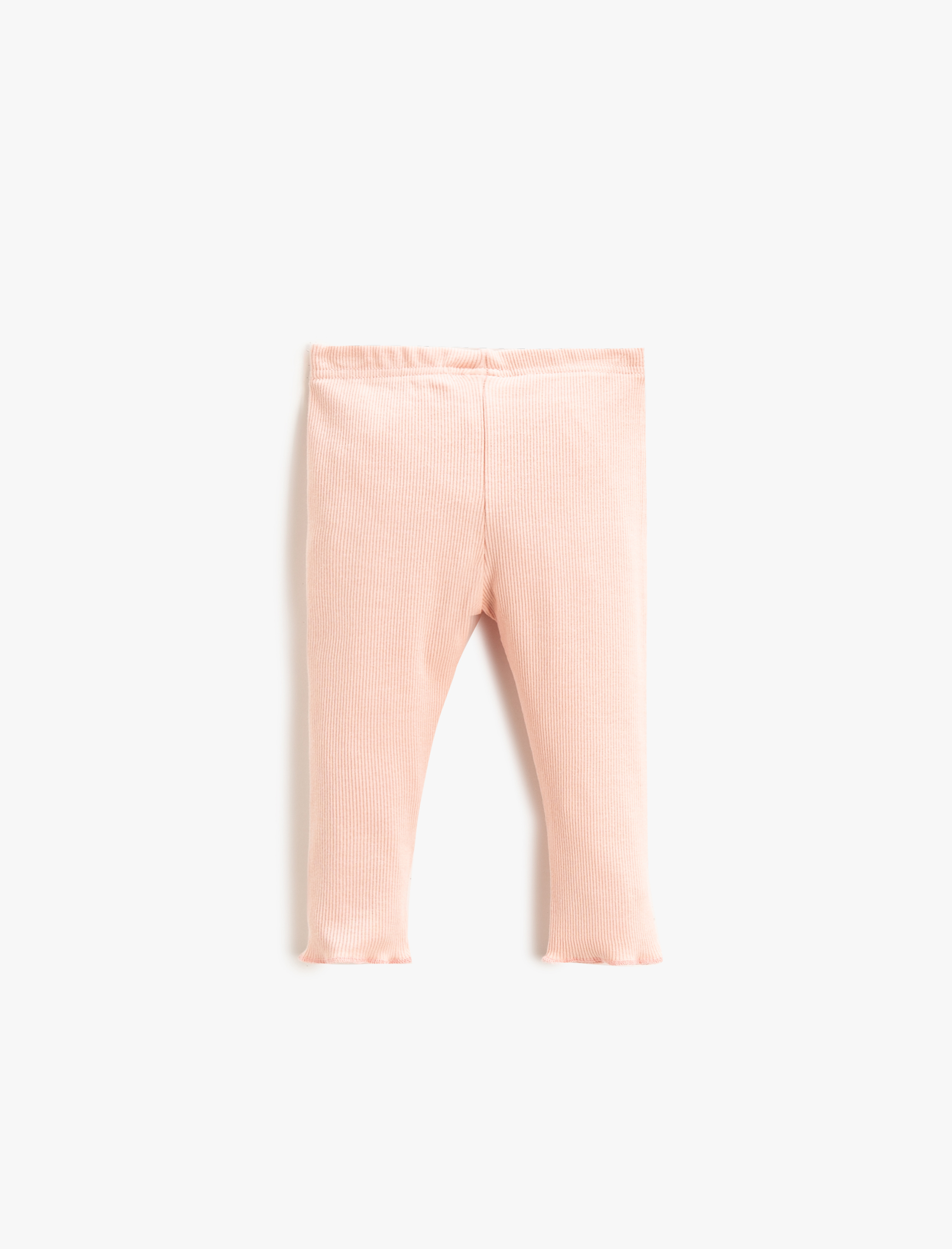  Kız Bebek Basic Ribanalı Pamuklu Tayt Beli Lastikli