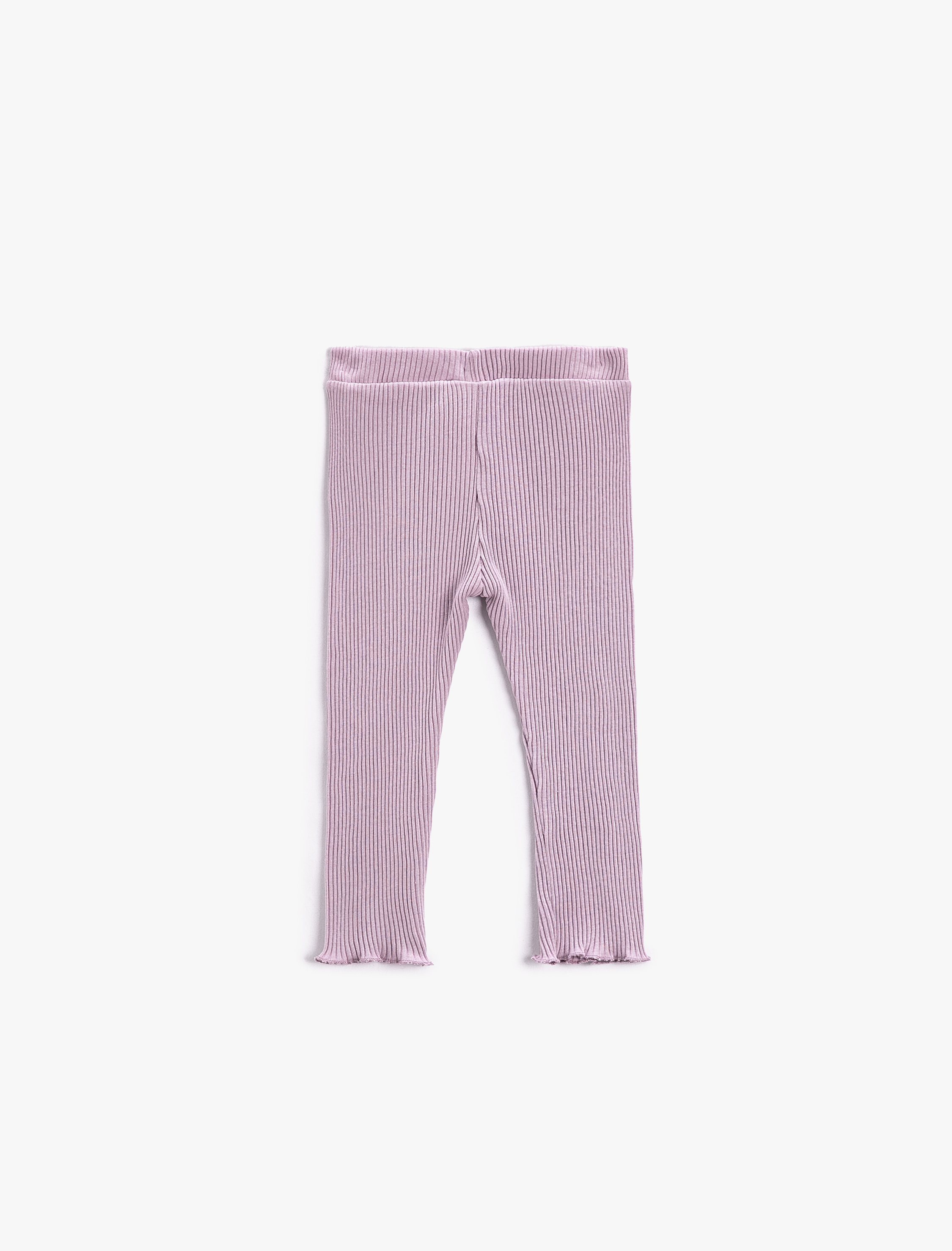  Kız Bebek Basic Ribanalı Pamuklu Tayt