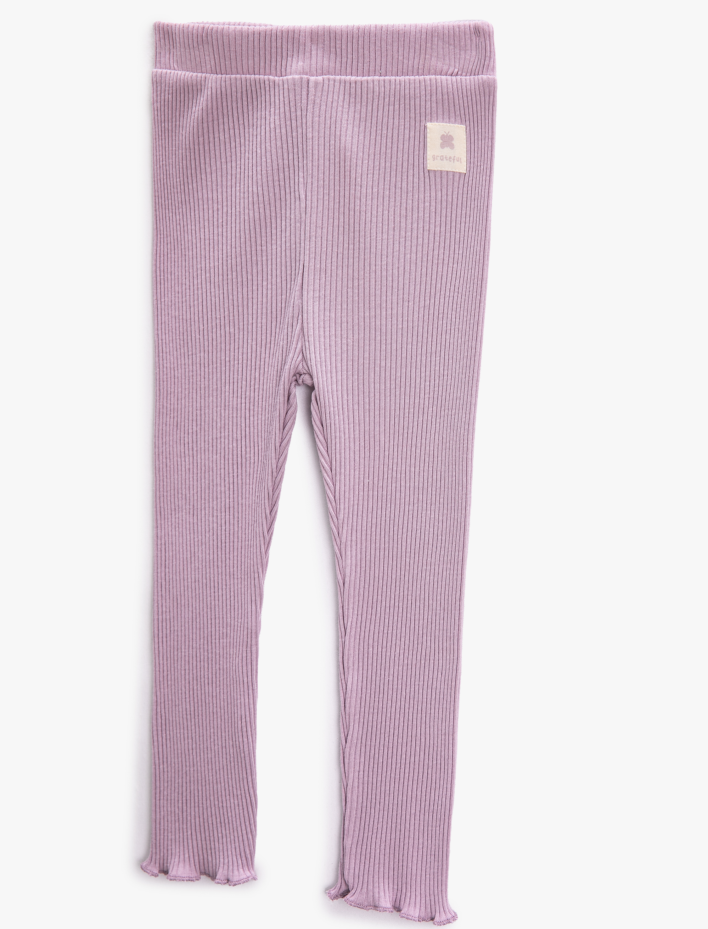  Kız Bebek Basic Ribanalı Pamuklu Tayt