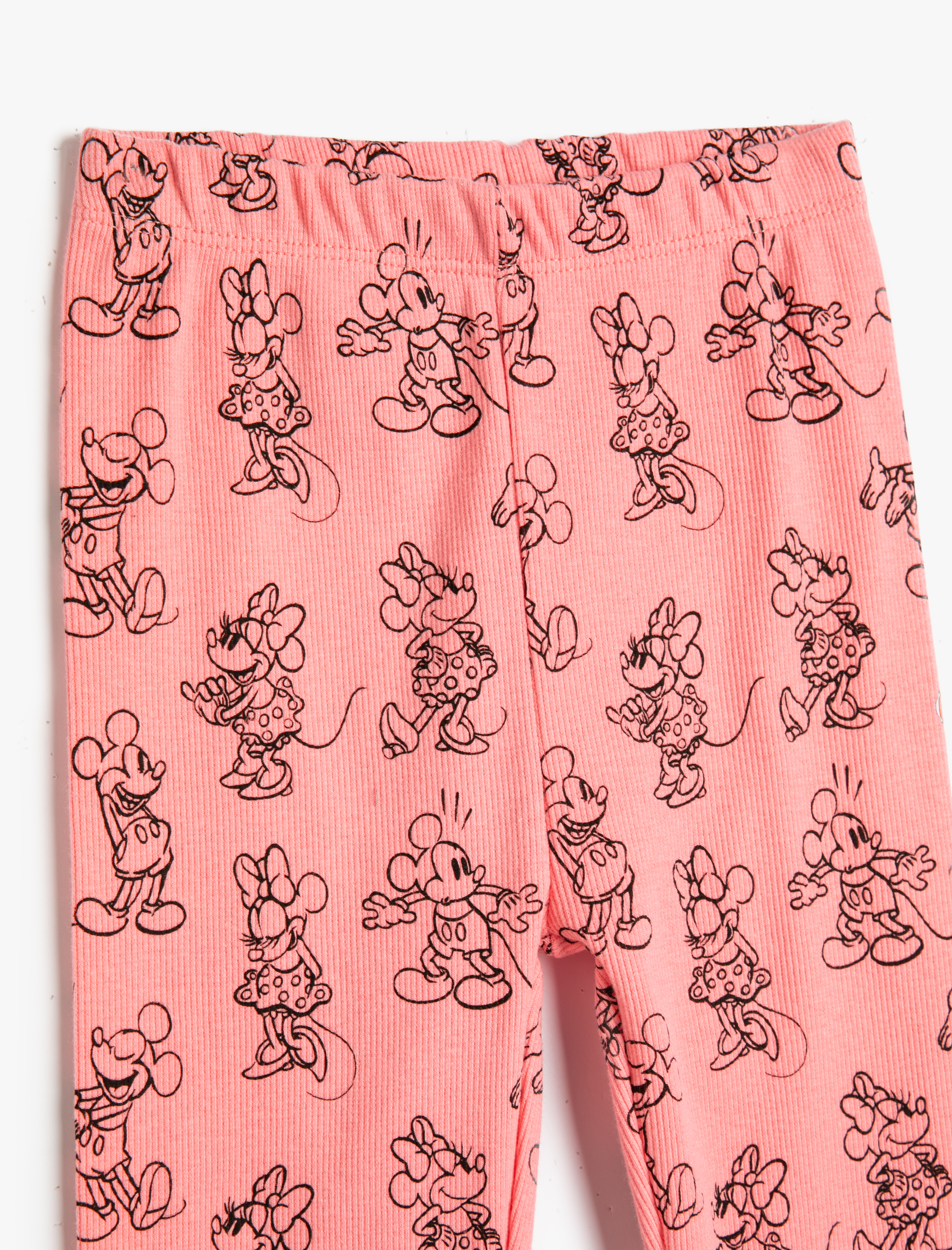 Kız Bebek Minnie ve Mickey Mouse Tayt Lisanslı Fitilli Pamuklu