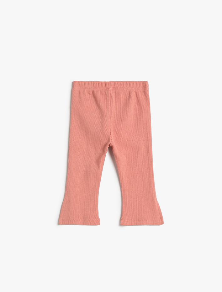 Kız Bebek İspanyol Paça Basic Tayt Kaşkorse Beli Lastikli Pamuklu