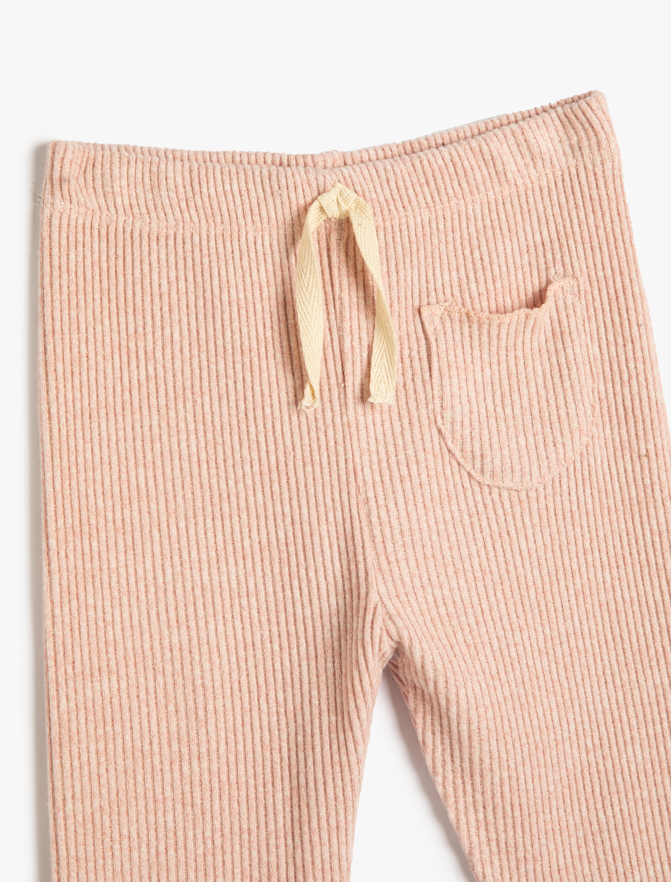  Kız Bebek Basic Fitilli Tayt Cep Detaylı Beli Bağlamalı