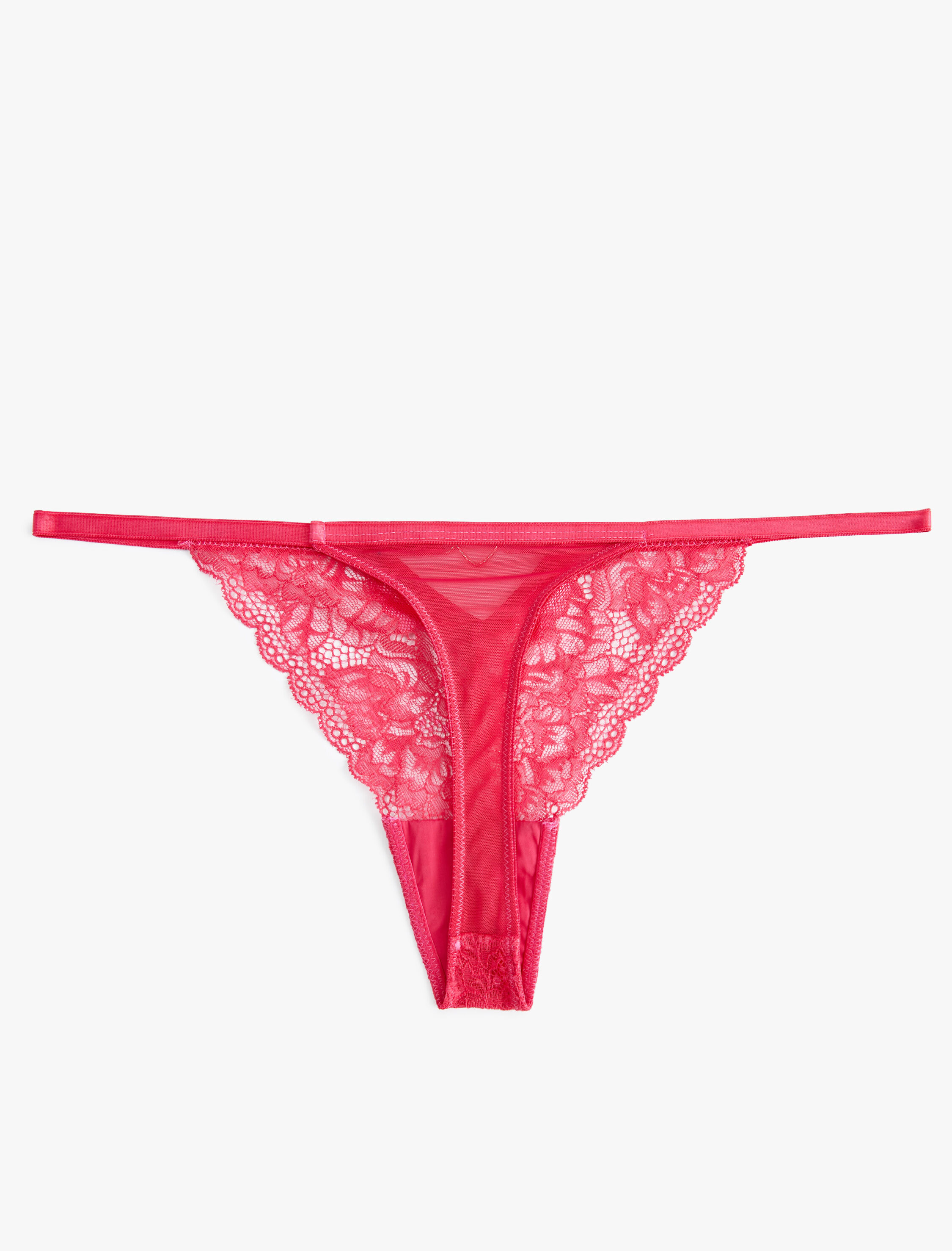   Dantelli String Külot Metal Kalp Detaylı