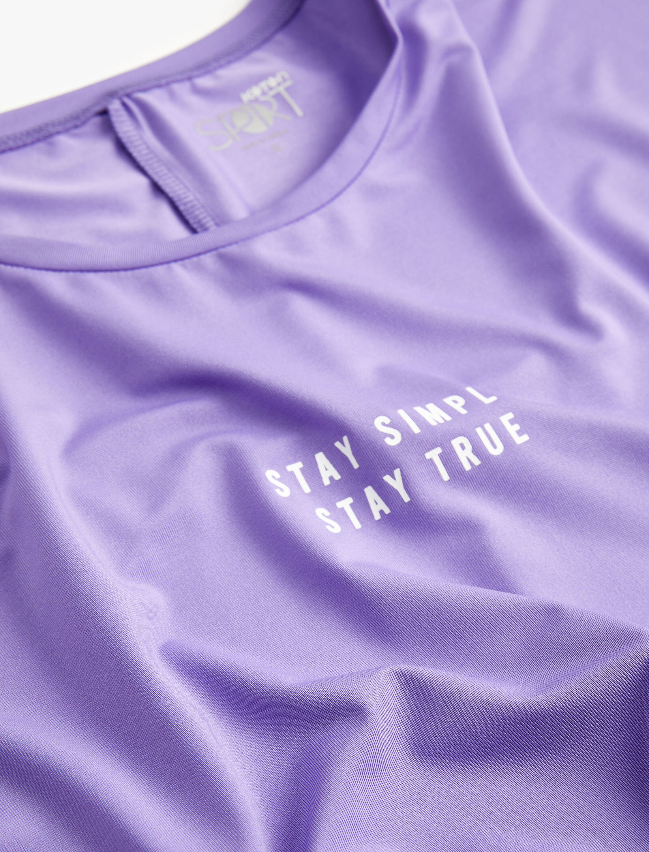   Spor Tişört Baskı Detaylı Kısa Kollu Bisiklet Yaka Rahat Kesim