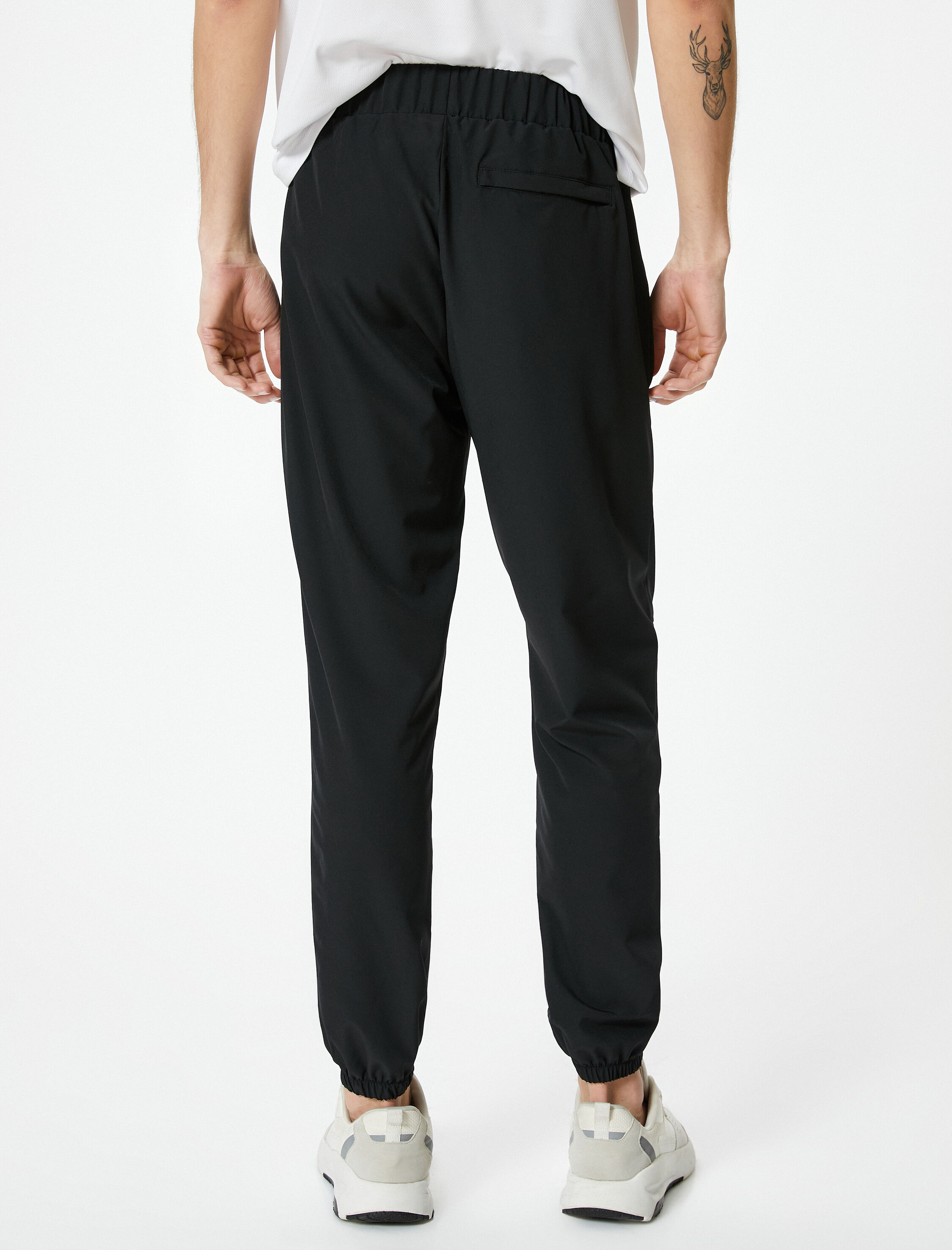   Spor Eşofman Altı Jogger Beli Lastikli Fermuar Cepli