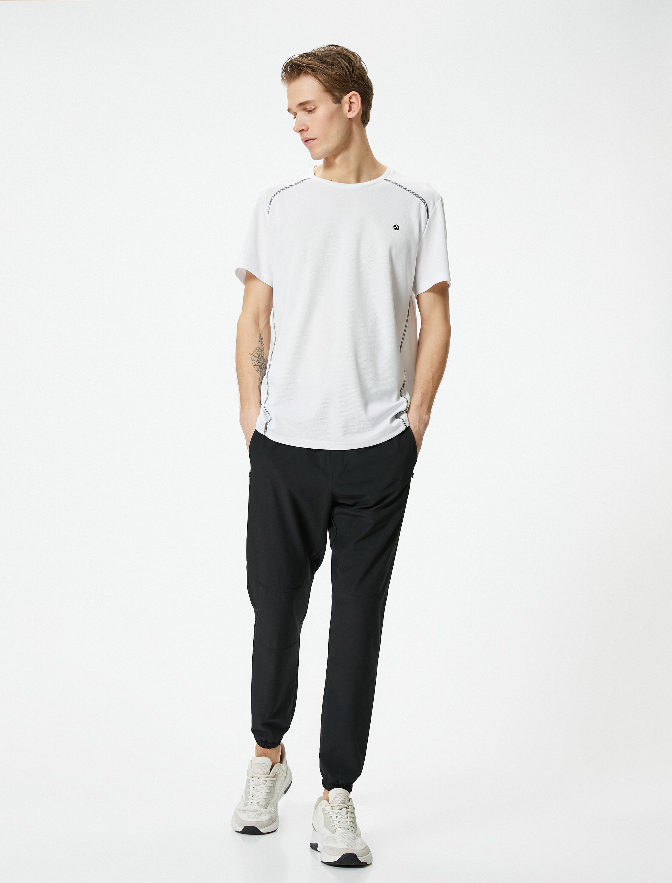   Spor Eşofman Altı Jogger Beli Lastikli Fermuar Cepli