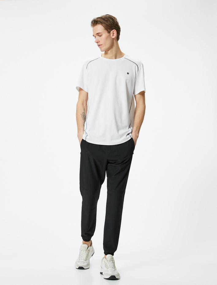  Spor Eşofman Altı Jogger Beli Lastikli Fermuar Cepli