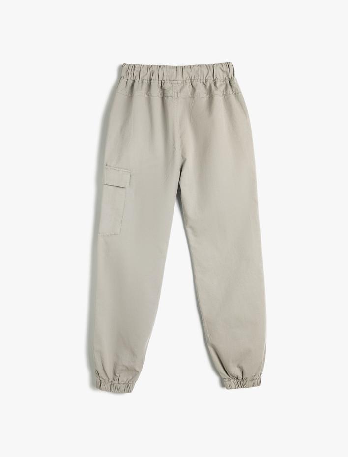 Erkek Çocuk Kargo Jogger Pantolon Cepli Beli Bağlamalı
