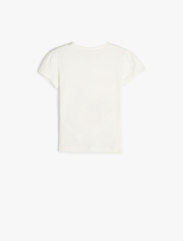 Kız Bebek Tişört Kısa Kollu Kalp Baskılı Pamuklu