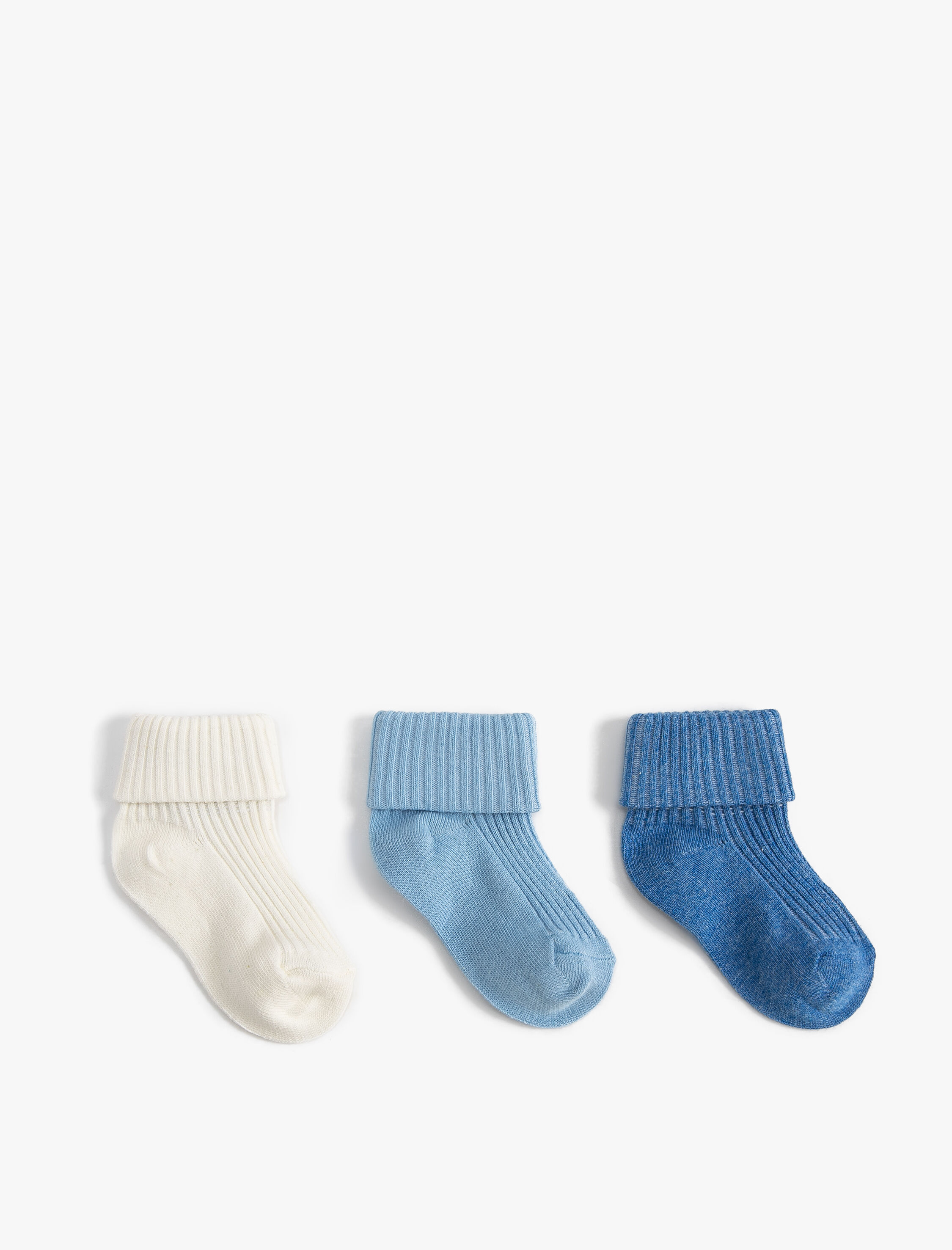  Erkek Bebek 3’lü Basic Çorap Seti Pamuklu