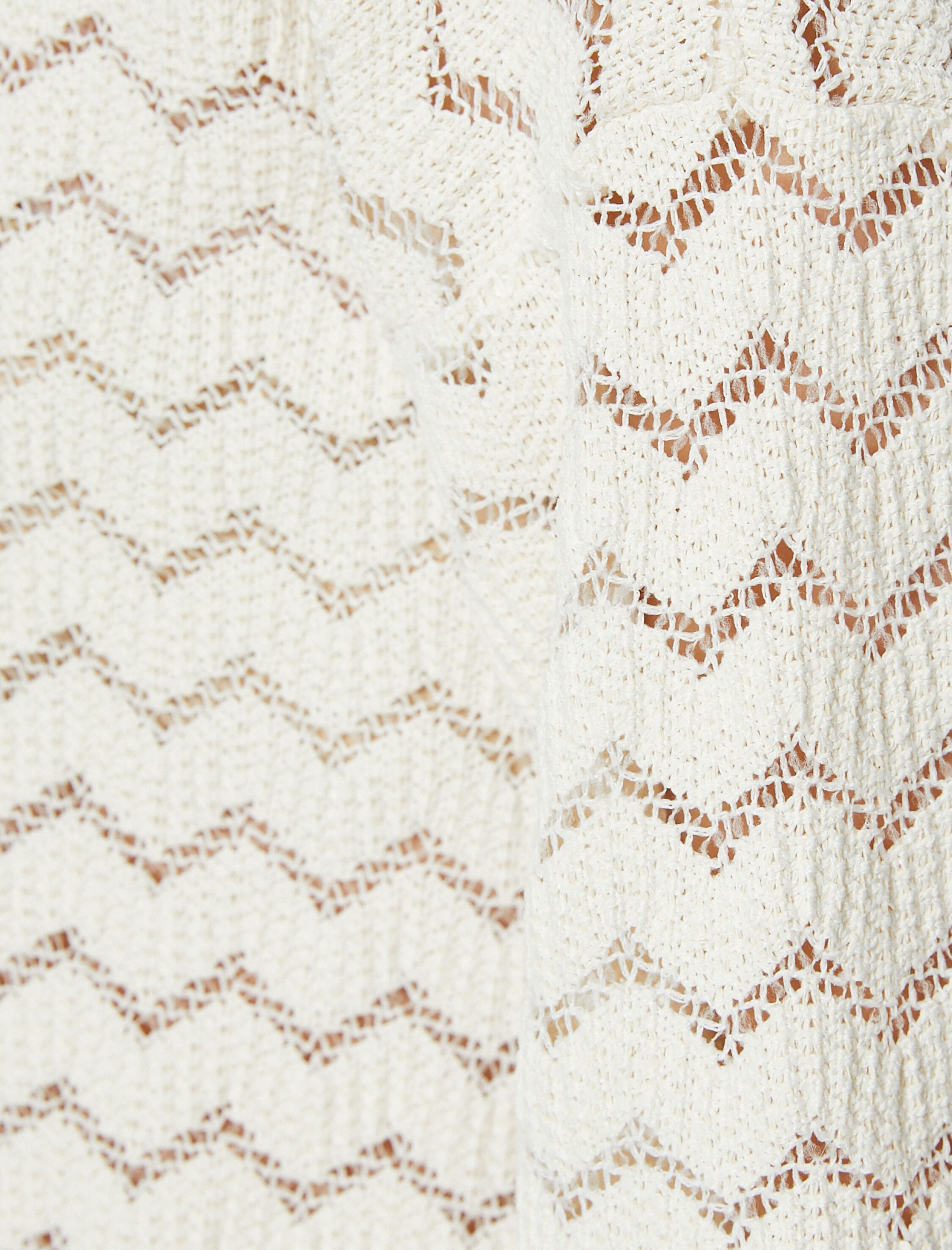   Ajurlu Crop Kazak Bisiklet Yaka Uzun Kollu Standart Kesim