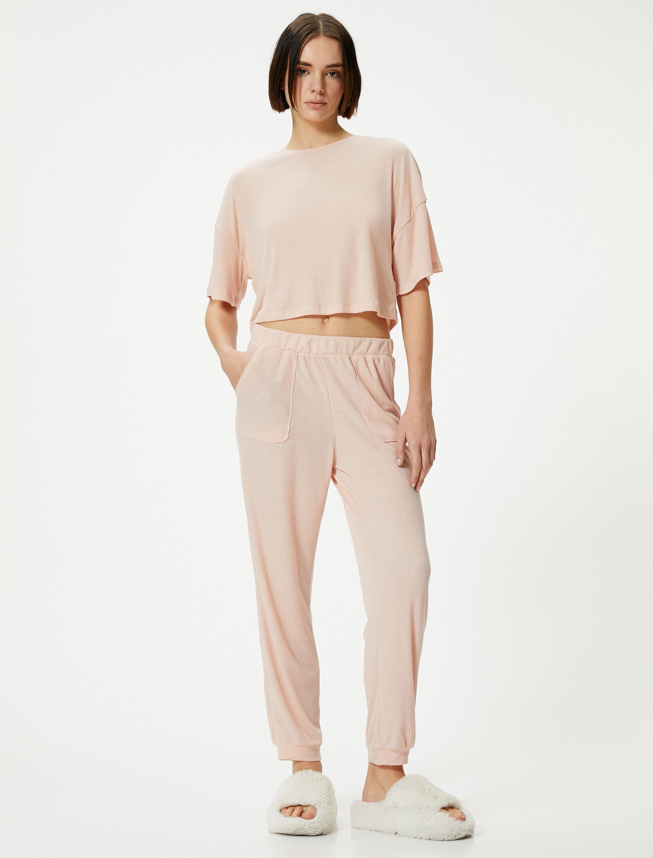   Jogger Pijama Altı Cep Detaylı Beli Lastikli