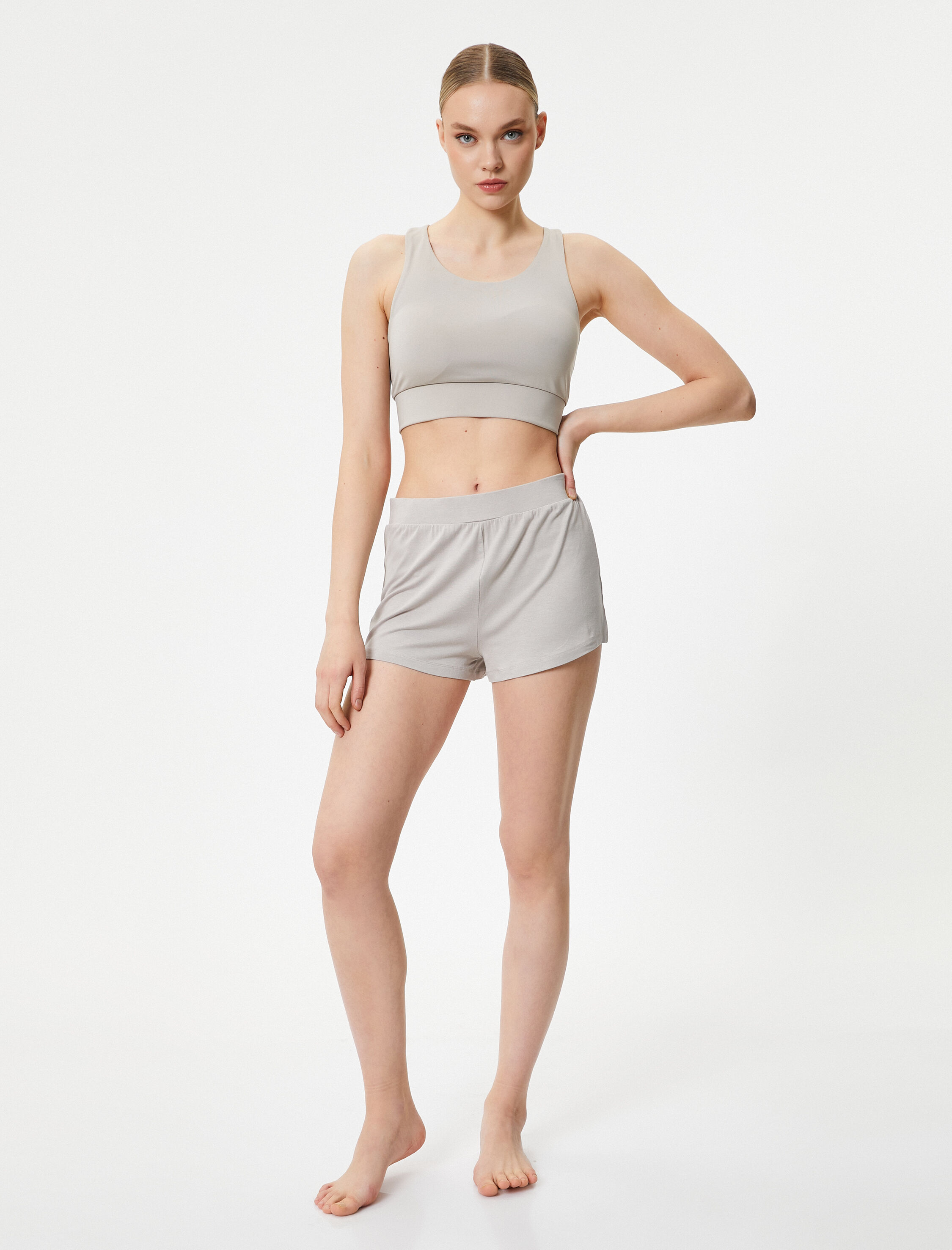   Pijama Altı Şort Beli Lastikli Modal Karışımlı