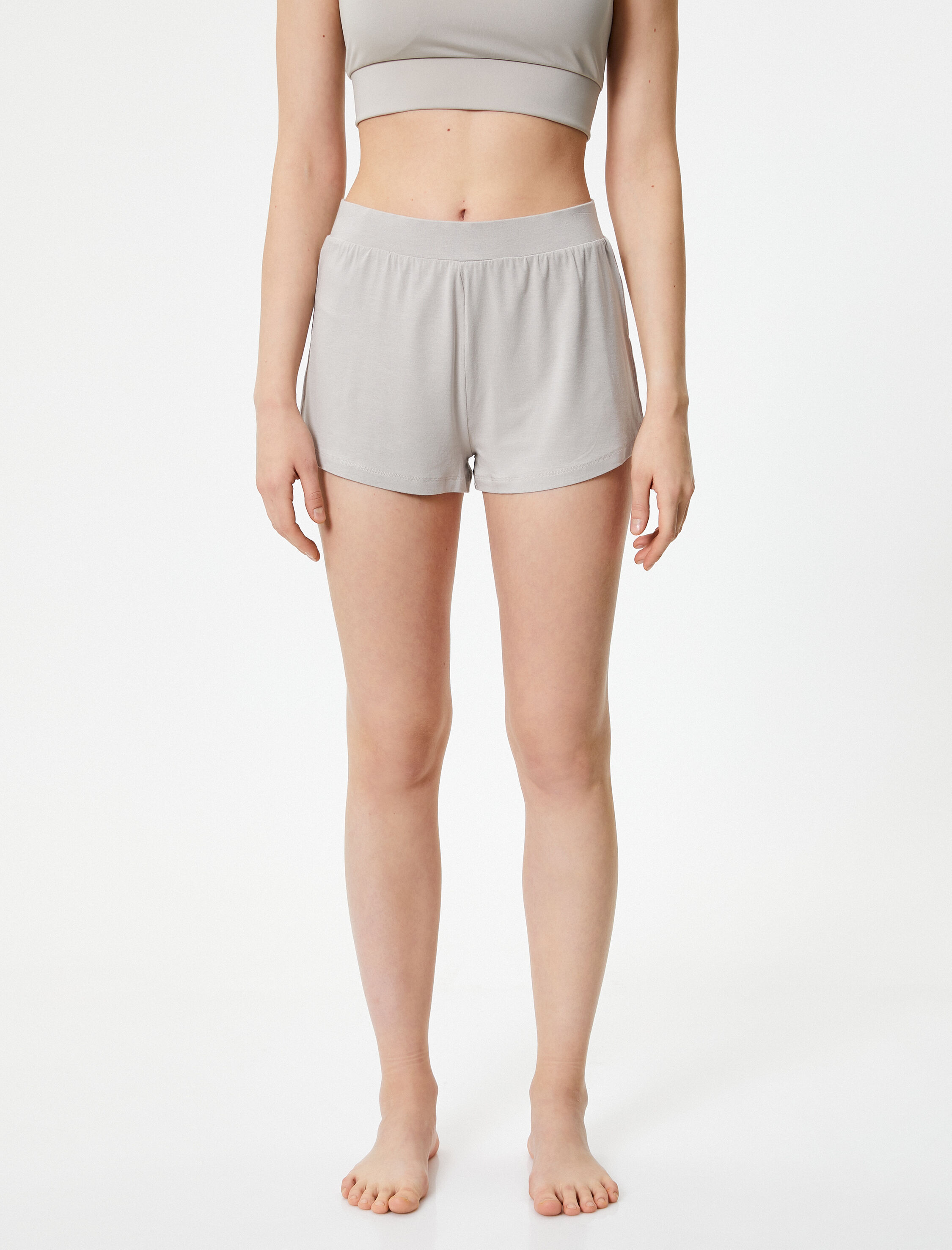   Pijama Altı Şort Beli Lastikli Modal Karışımlı