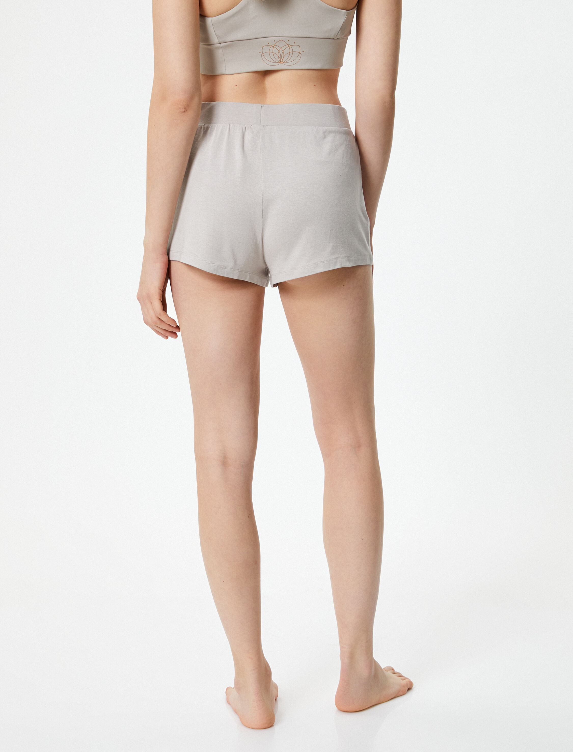   Pijama Altı Şort Beli Lastikli Modal Karışımlı