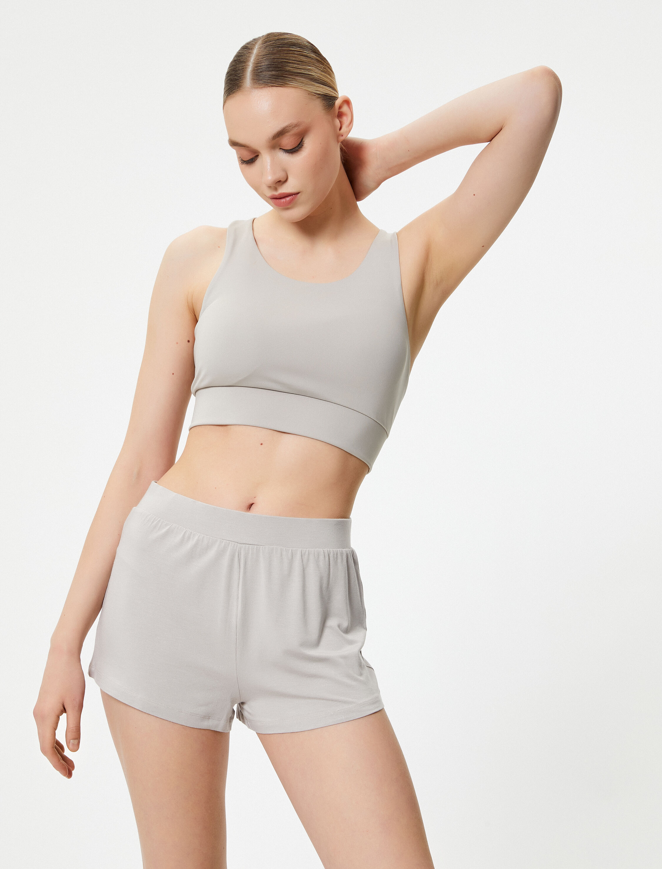   Pijama Altı Şort Beli Lastikli Modal Karışımlı