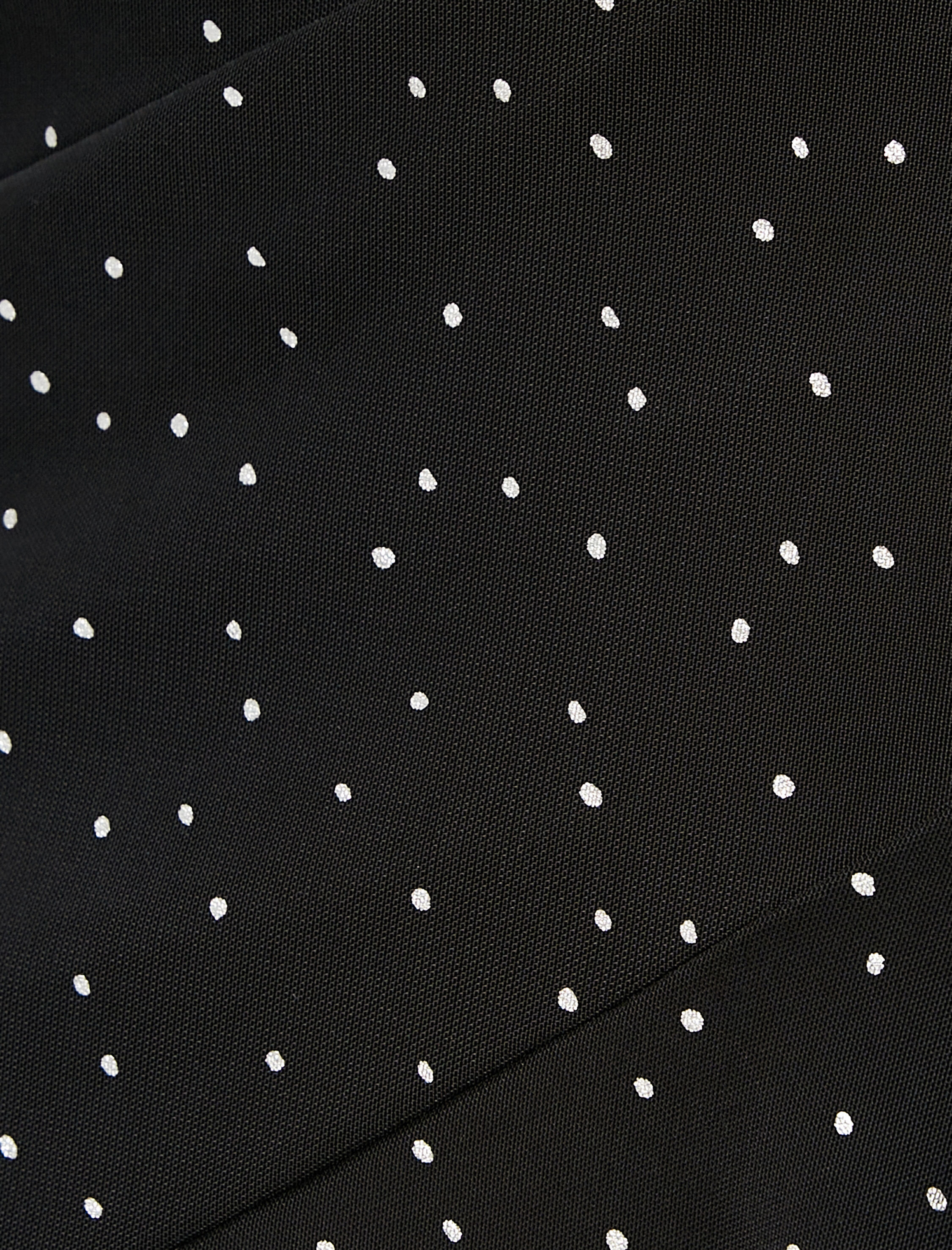   Puantiyeli Tül Mini Elbise İnce Askılı Asimetrik Kesim Astarlı