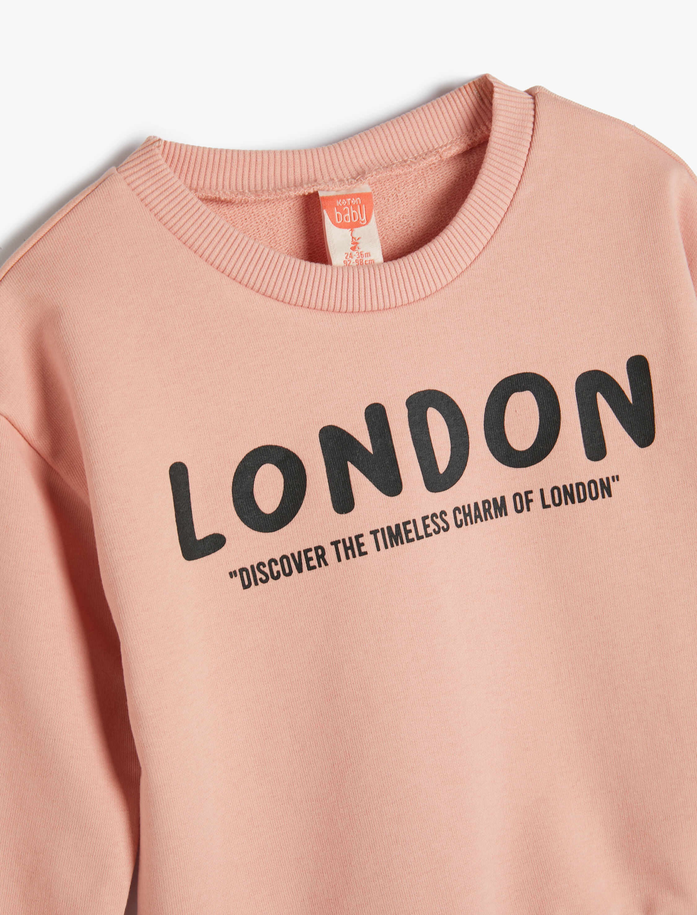 Erkek Bebek Sweat Uzun Kollu Bisiklet Yaka London Baskılı Pamuklu