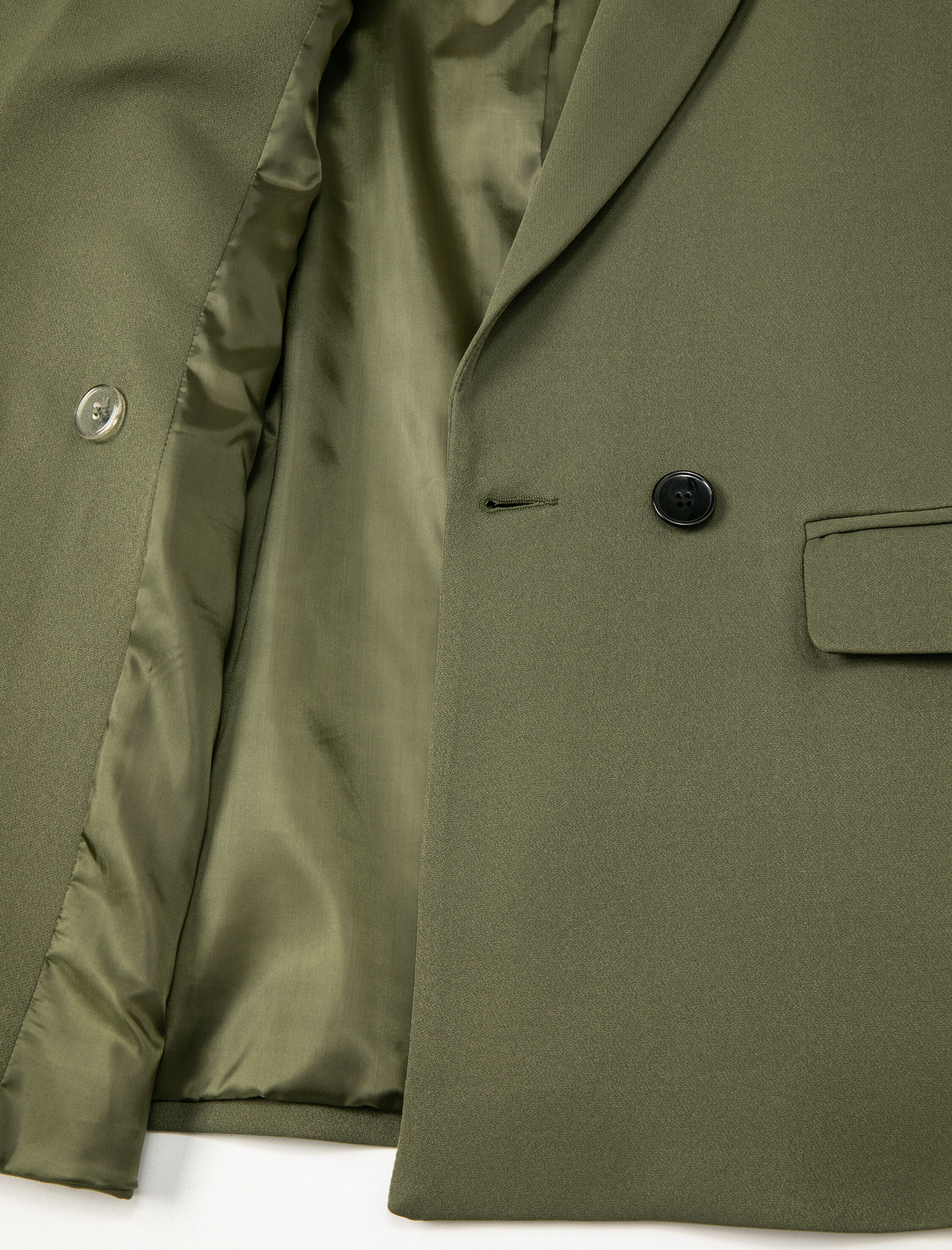   Blazer Ceket Kruvaze Kapama Düğmeli Kapaklı Cepli