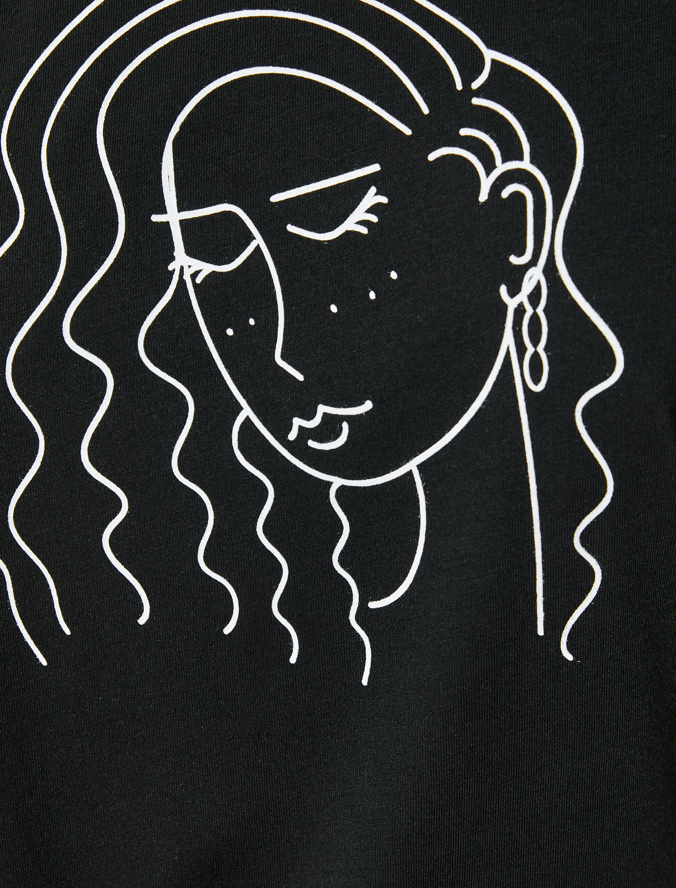   Baskılı Tişört Bisiklet Yaka Kısa Kollu