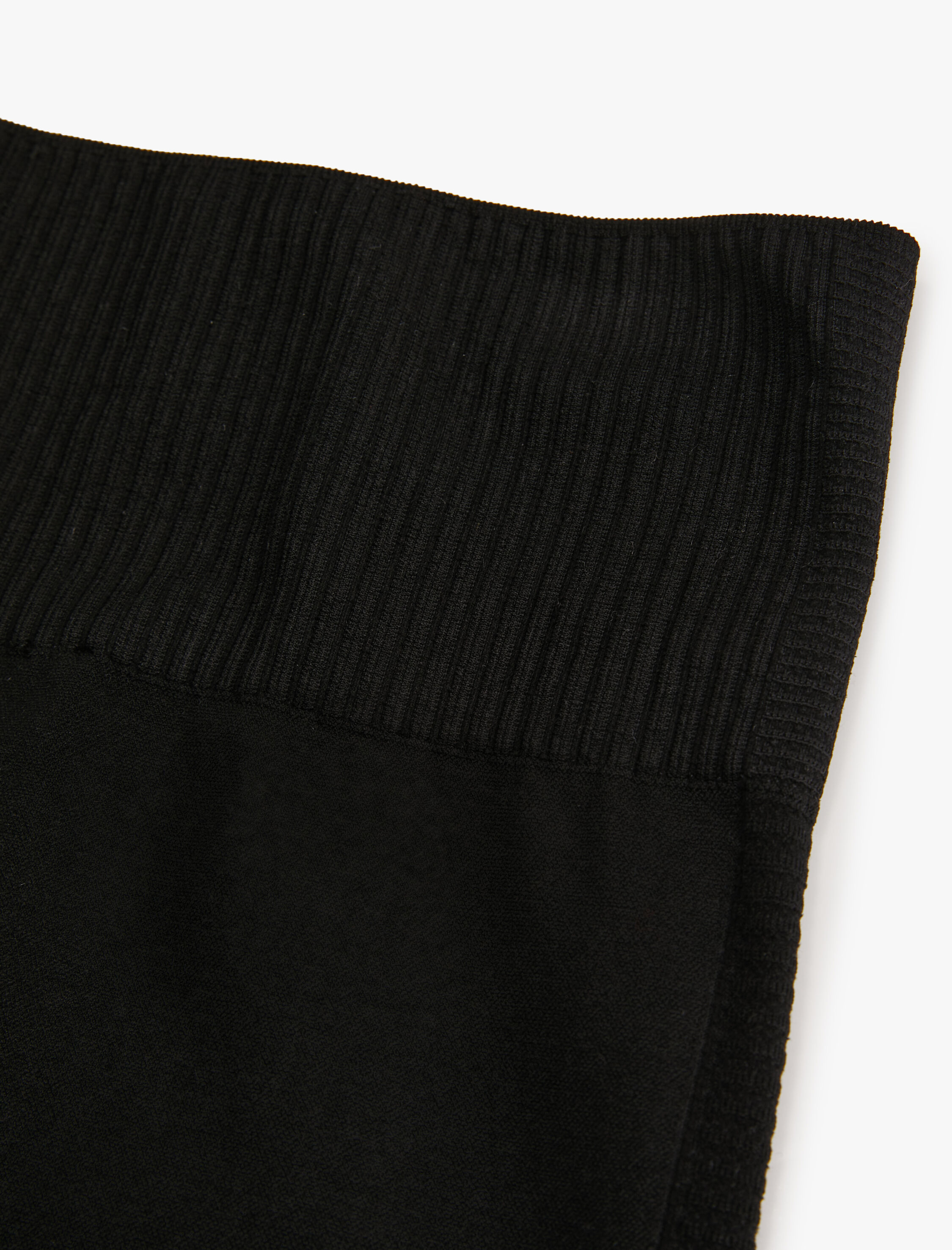   Yüksek Bel Spor Tayt Örme Kumaş Dokulu Slim Fit