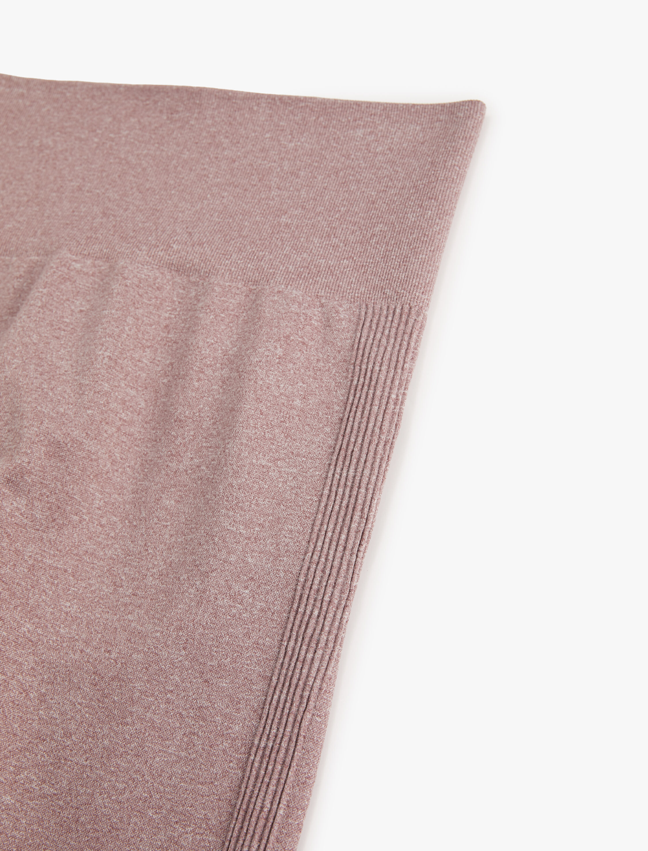   Yüksek Bel Spor Tayt Dikişsiz Örme Kumaş Dokulu Slim Fit