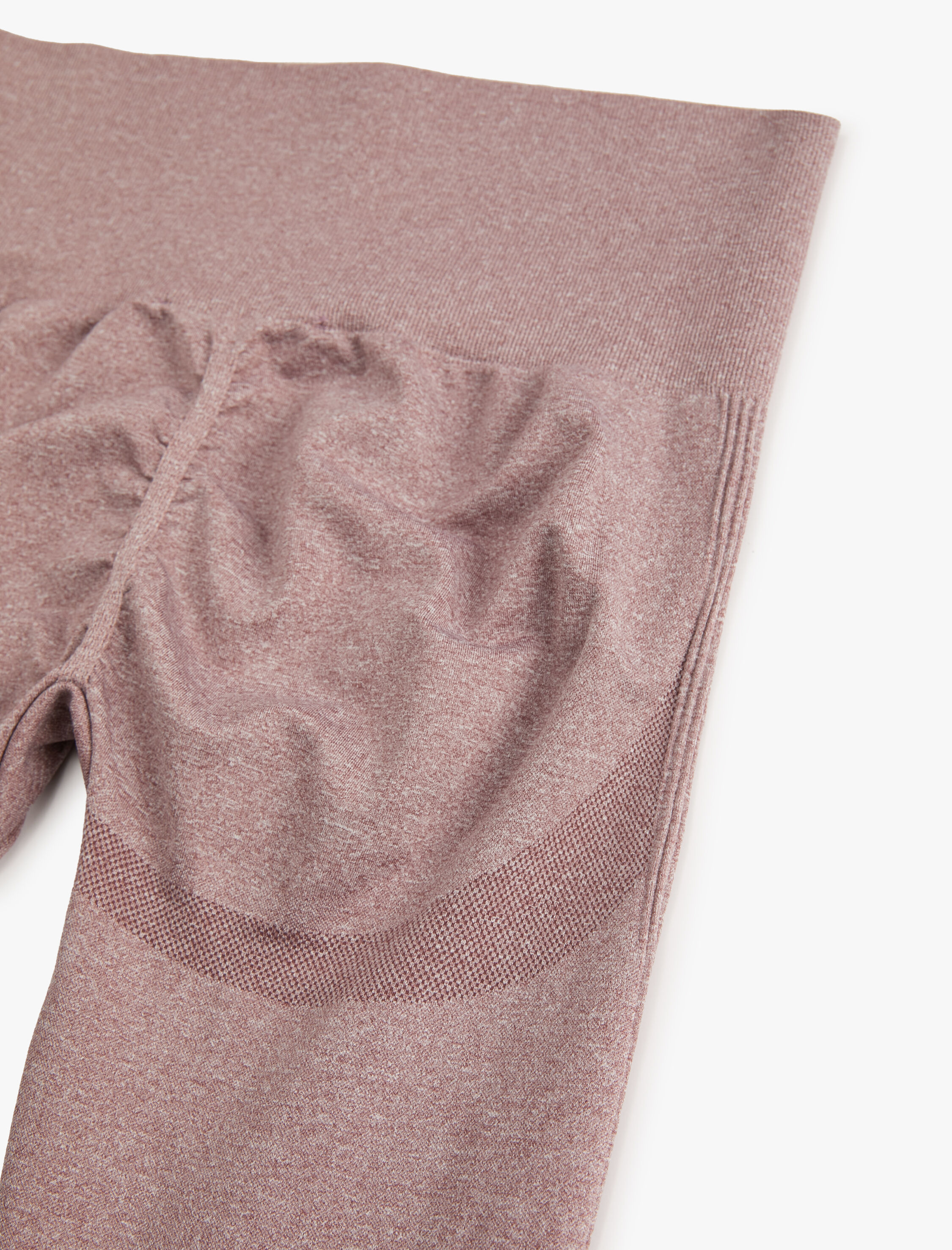   Yüksek Bel Spor Tayt Dikişsiz Örme Kumaş Dokulu Slim Fit