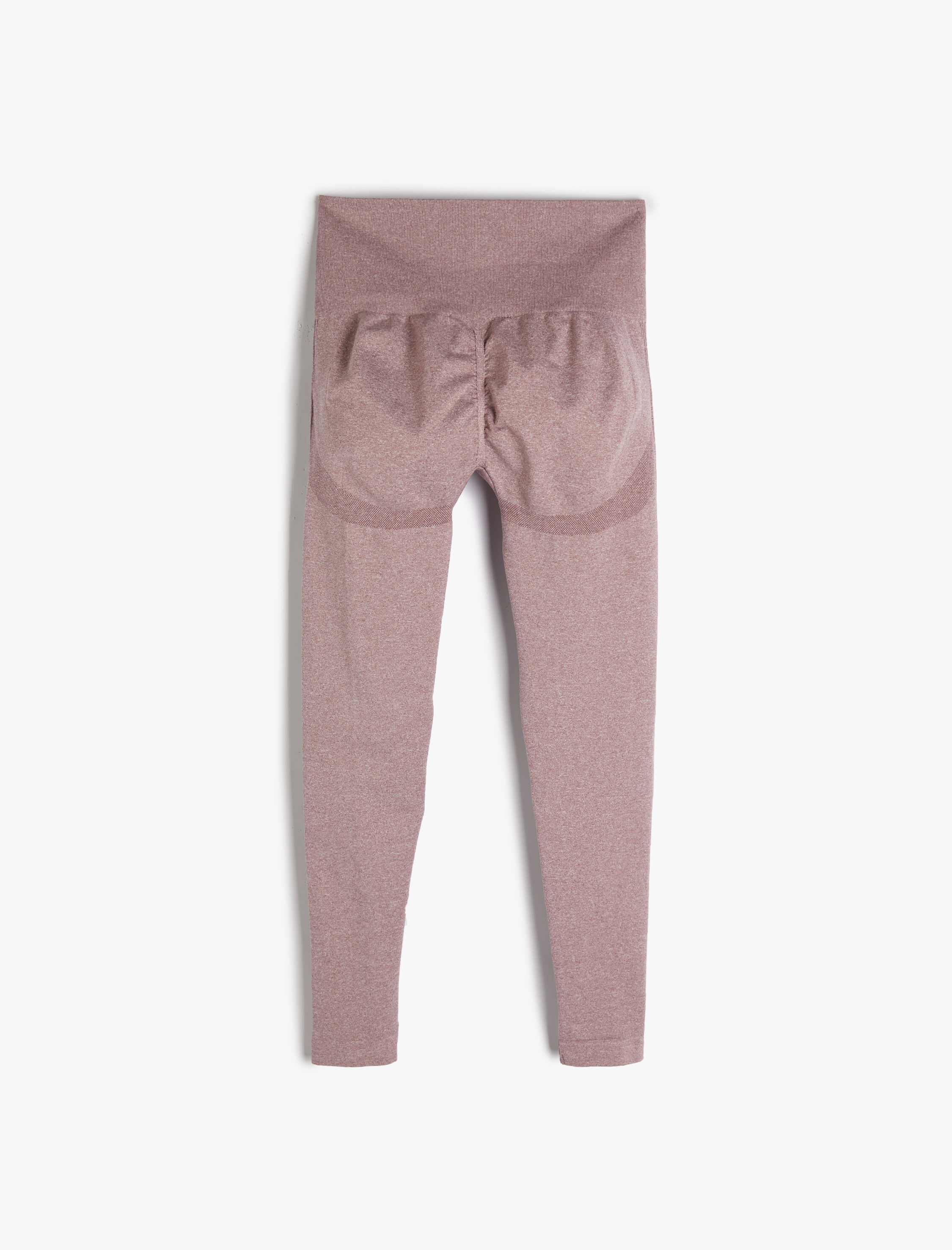   Yüksek Bel Spor Tayt Dikişsiz Örme Kumaş Dokulu Slim Fit