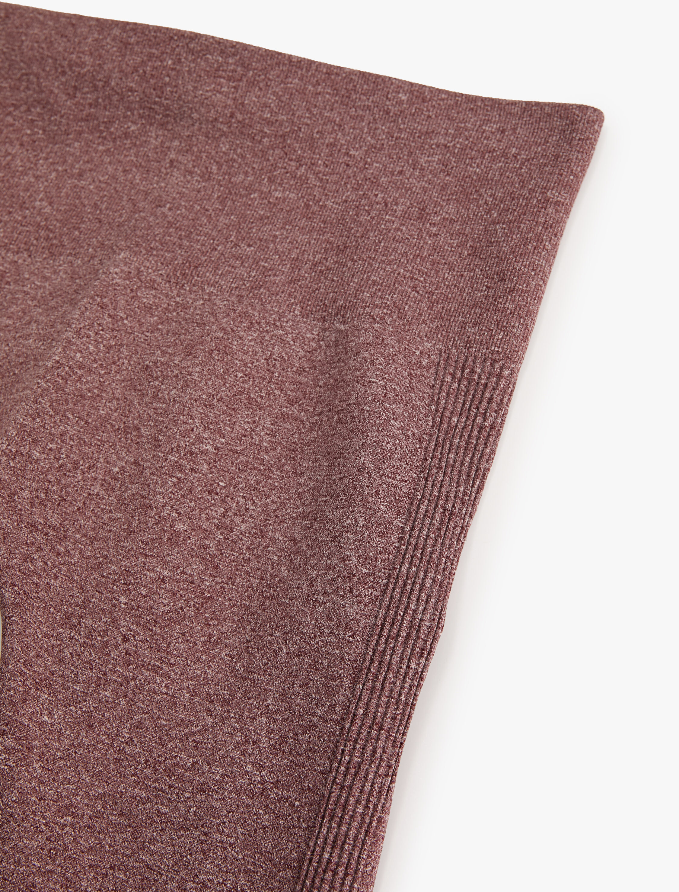   Yüksek Bel Spor Tayt Dikişsiz Örme Kumaş Dokulu Slim Fit