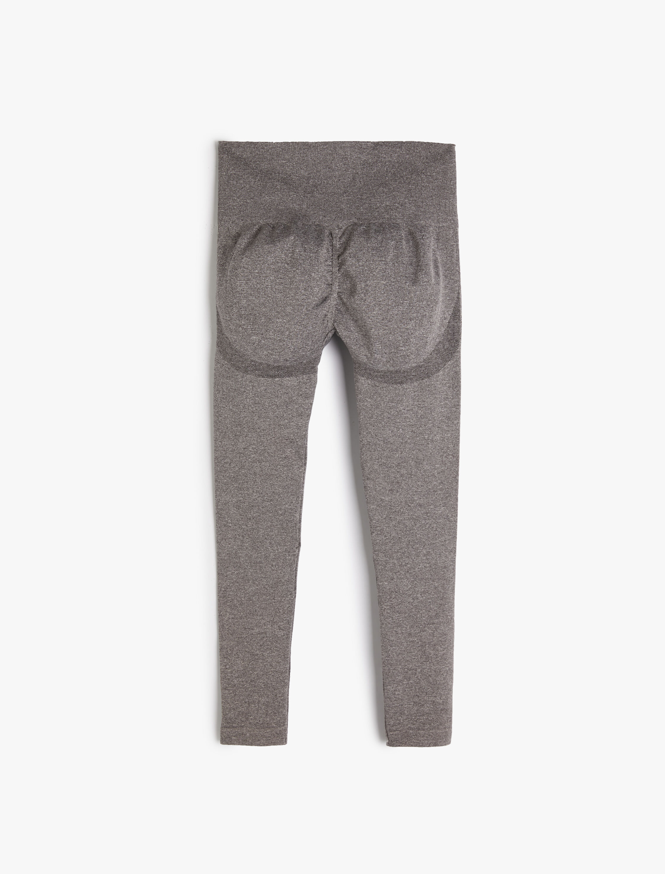   Yüksek Bel Spor Tayt Dikişsiz Örme Kumaş Dokulu Slim Fit