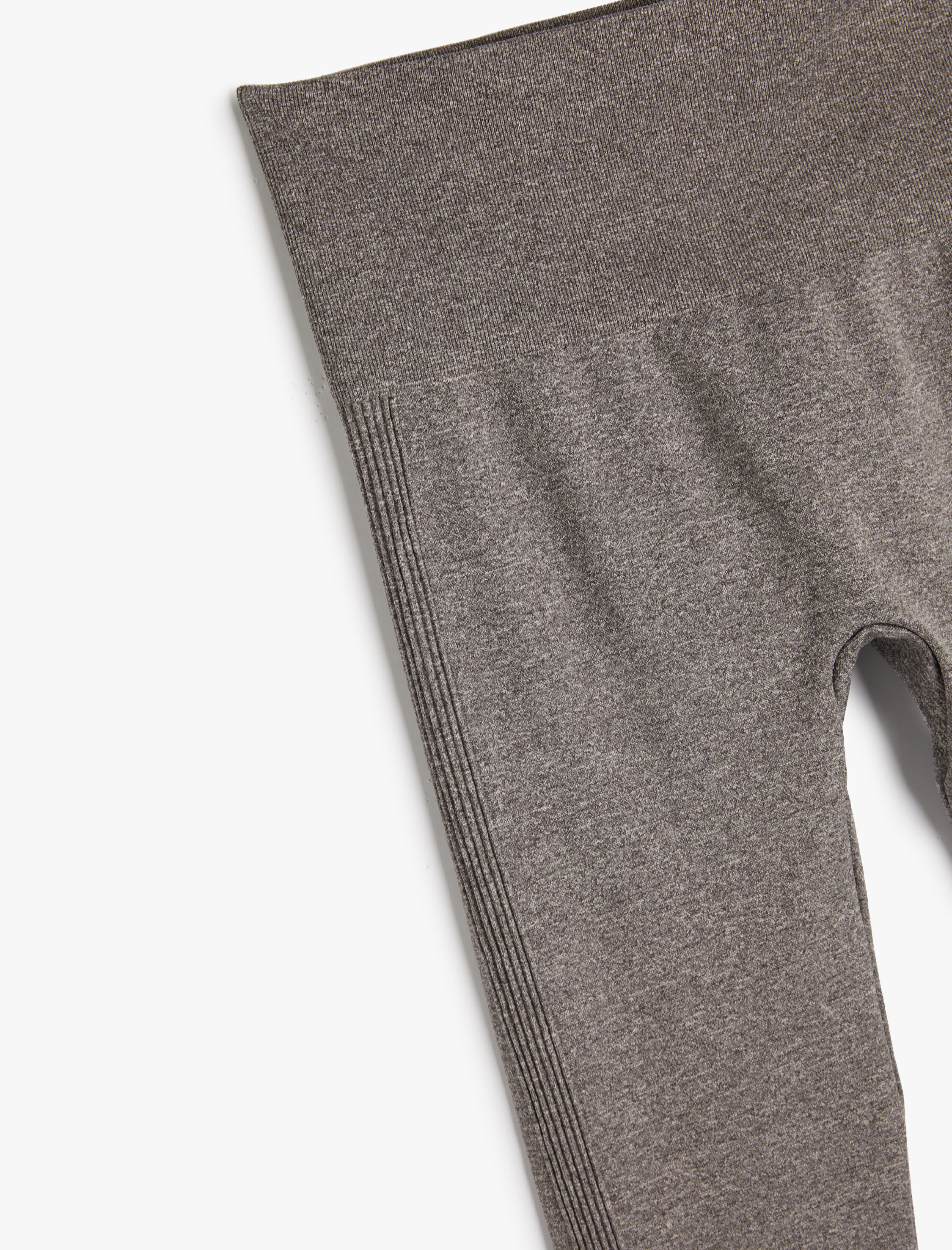   Yüksek Bel Spor Tayt Dikişsiz Örme Kumaş Dokulu Slim Fit