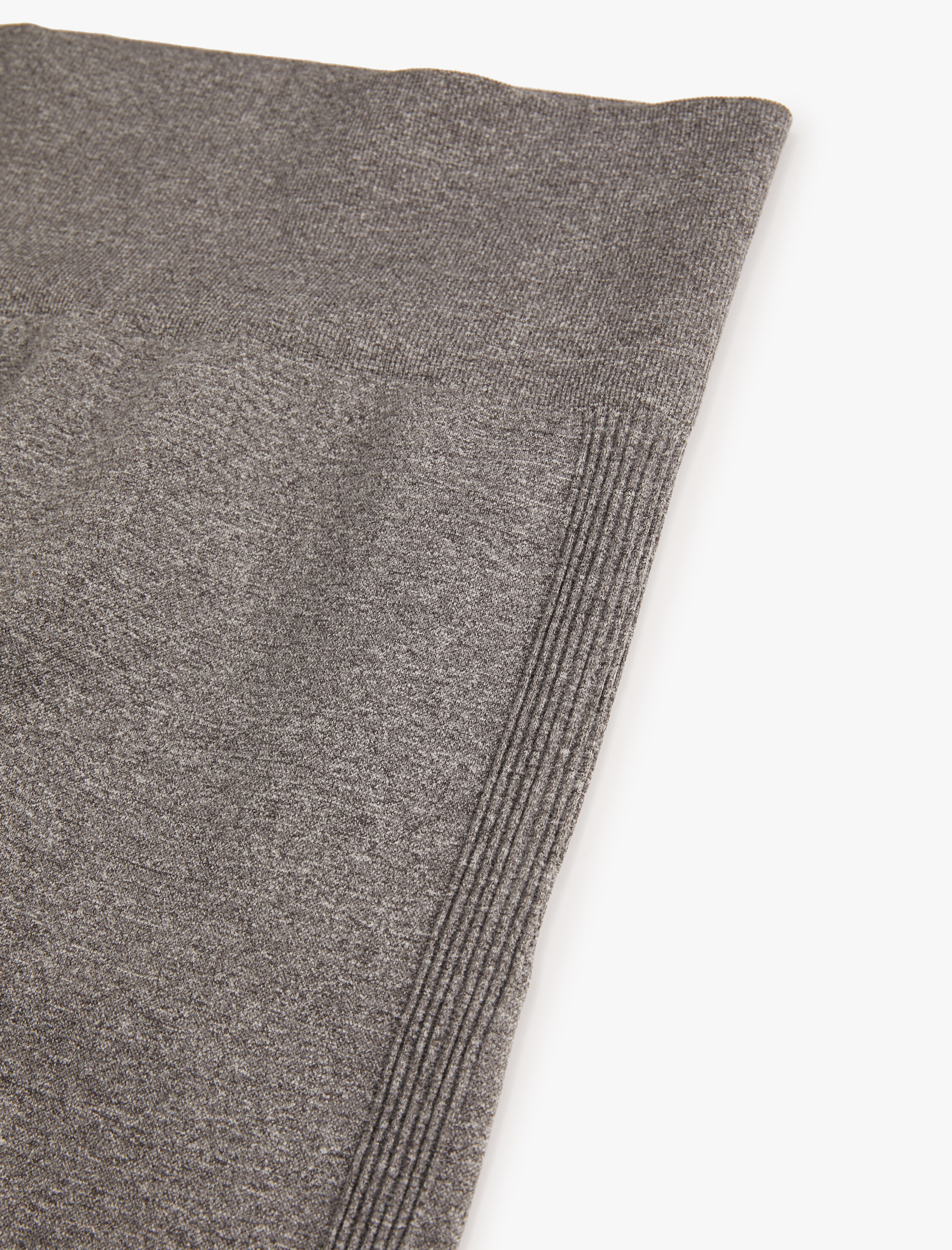   Yüksek Bel Spor Tayt Dikişsiz Örme Kumaş Dokulu Slim Fit