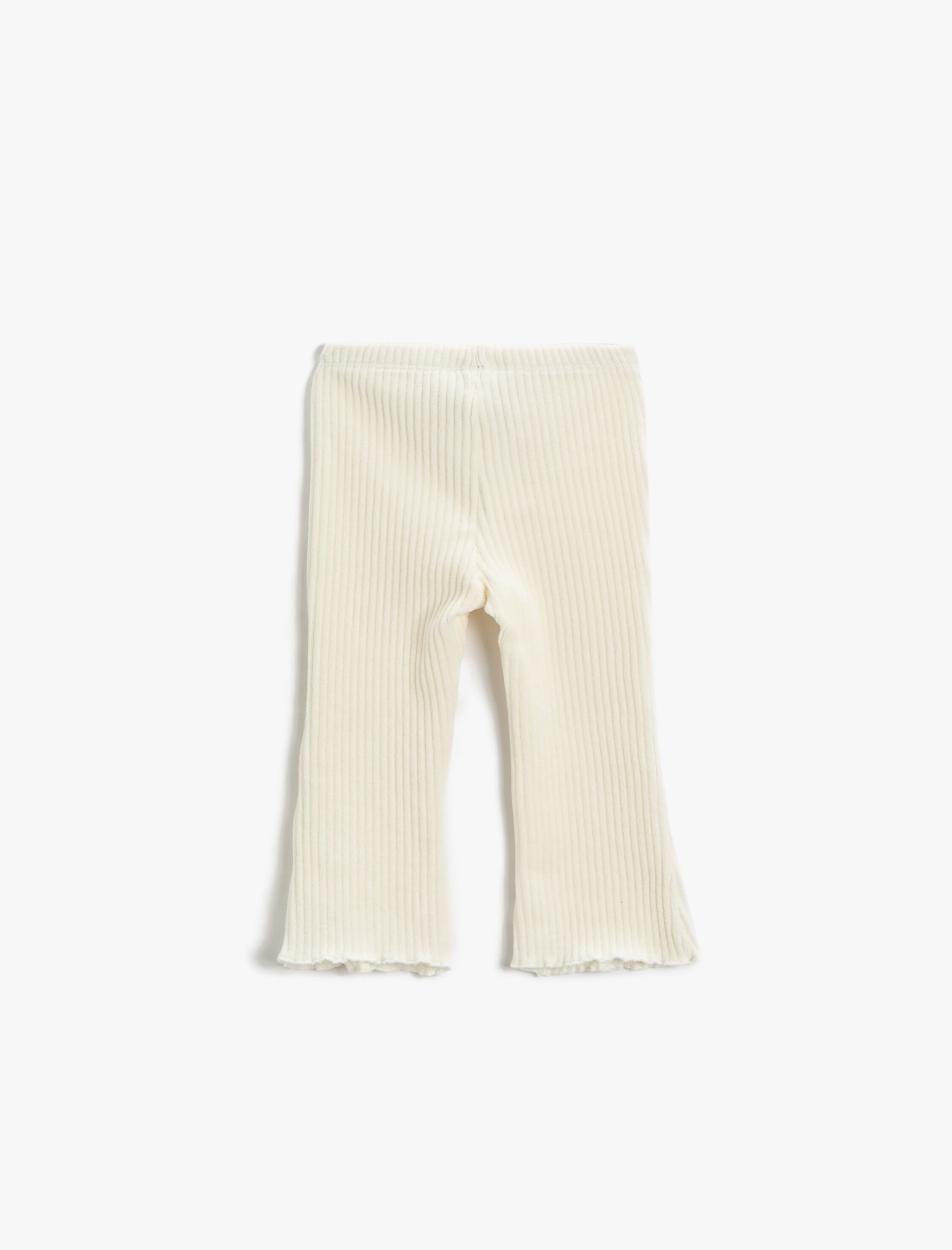  Kız Bebek Basic Fitilli İspanyol Paça Tayt