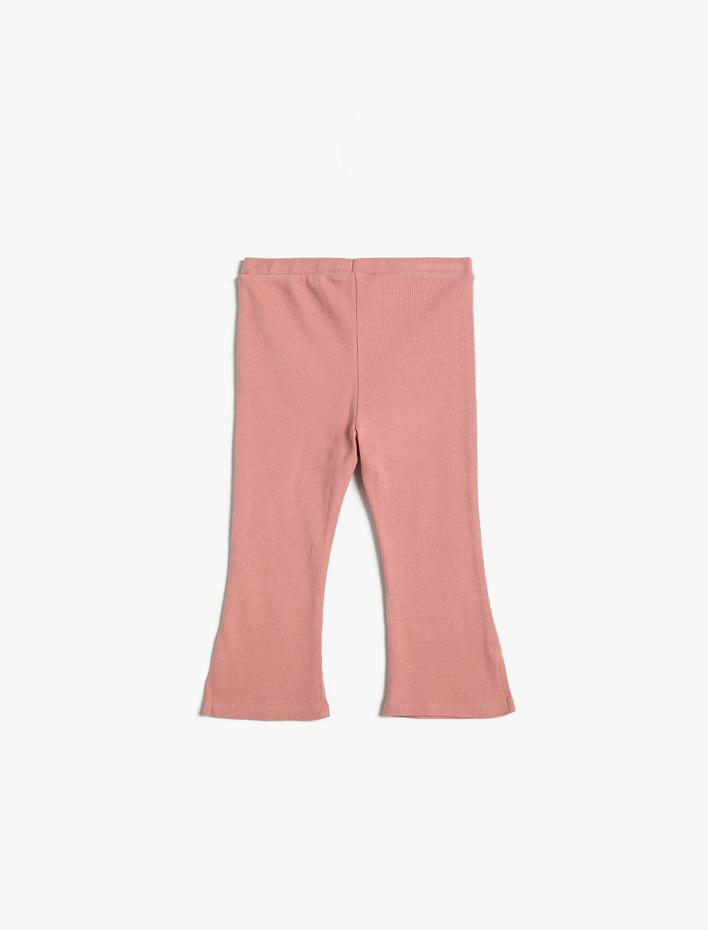 Kız Bebek Basic İspanyol Paça Tayt Fitilli Pamuklu