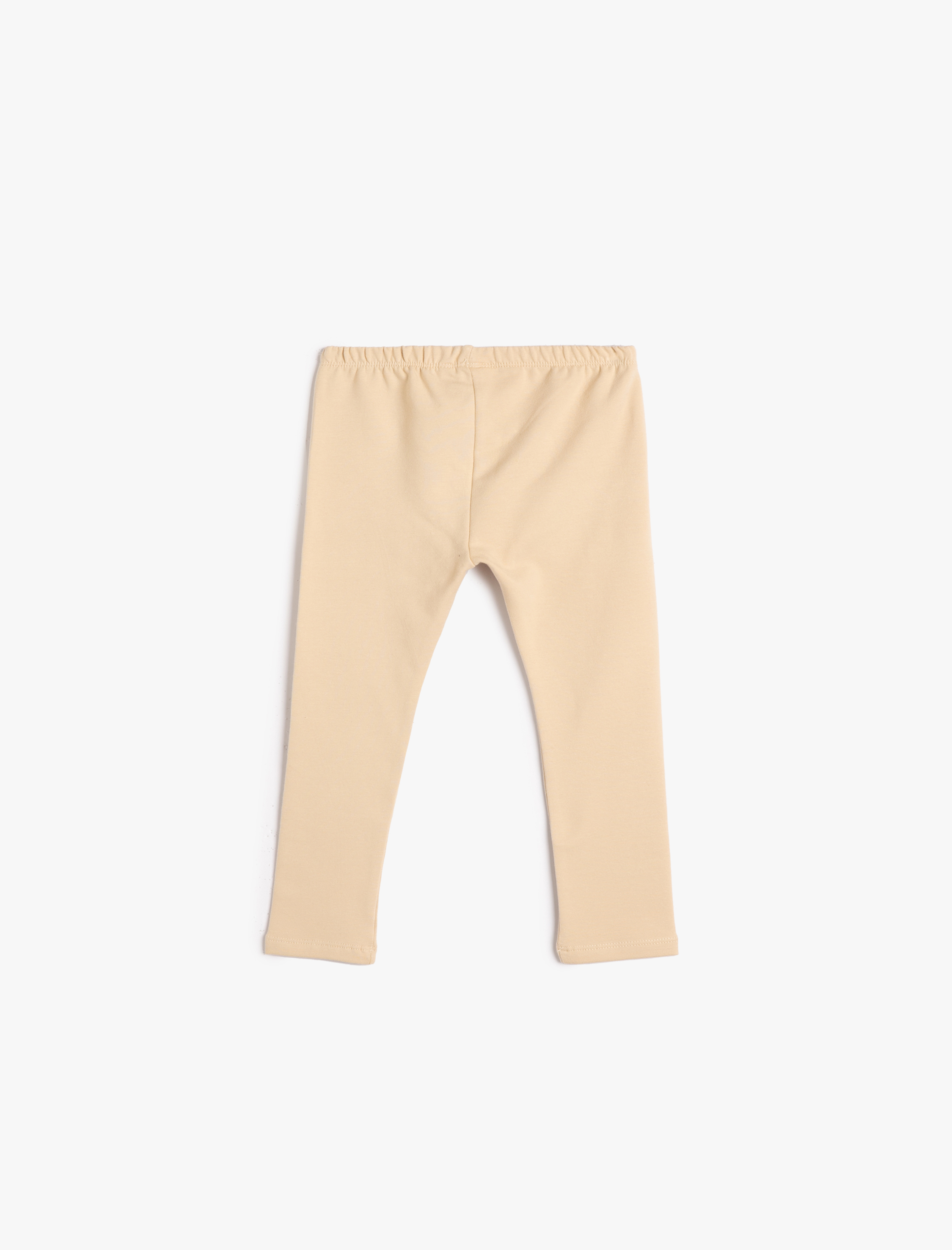  Kız Bebek Çiçekli Tayt Pamuklu Beli Lastikli Şardonlu