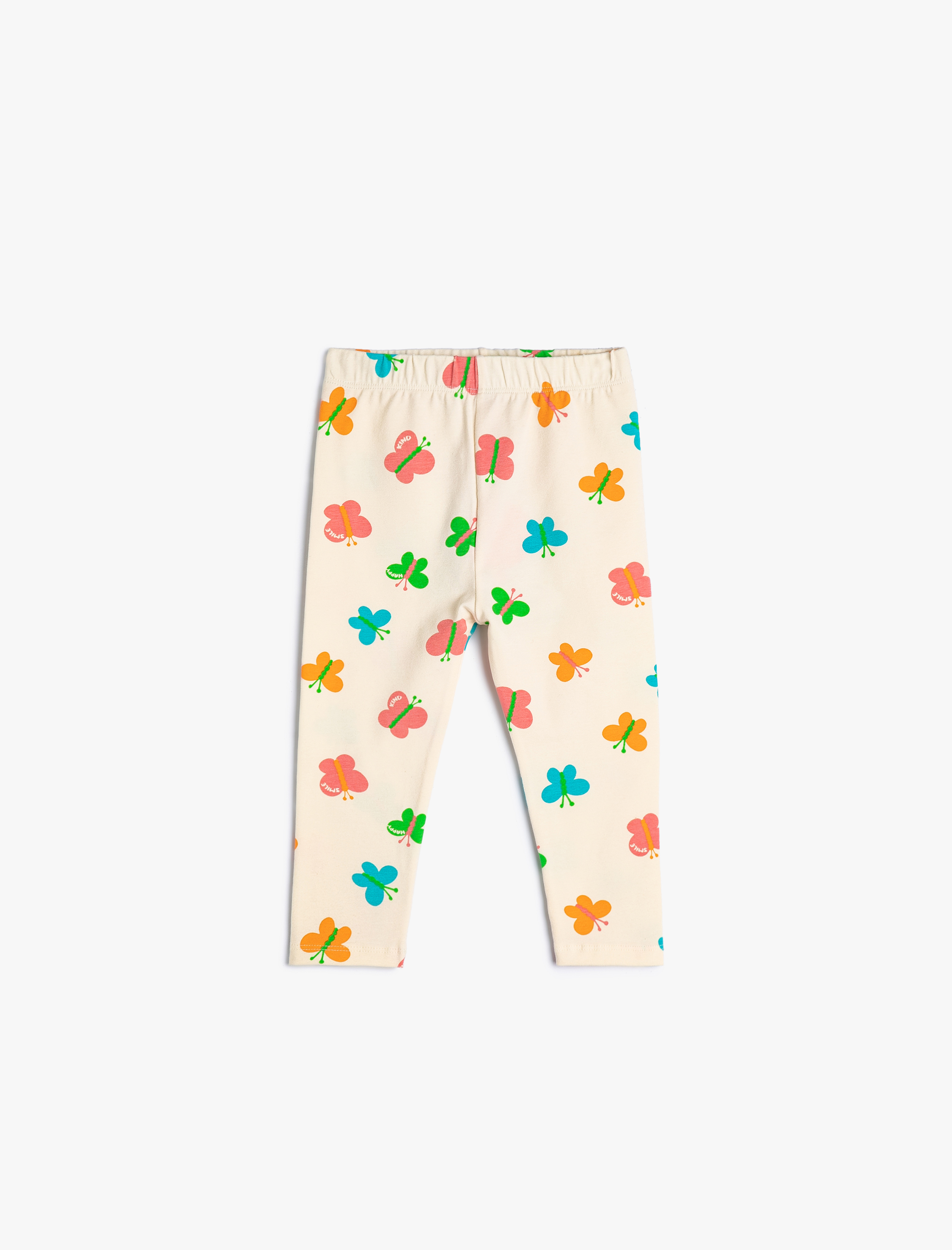  Kız Bebek Kelebekli Tayt Beli Lastikli Pamuklu