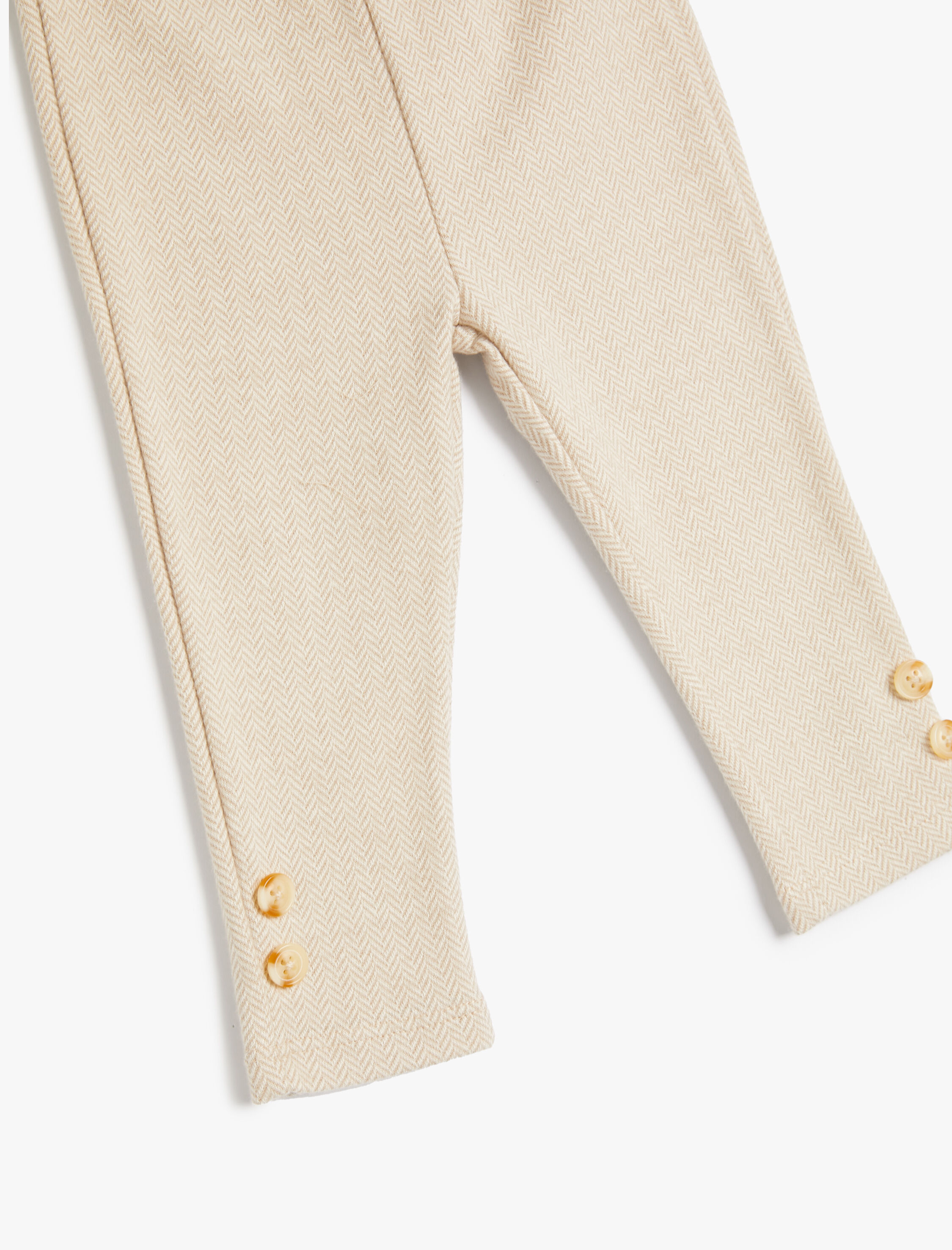  Kız Bebek Tayt Düğme Detaylı Yumuşak Dokulu Beli Lastikli