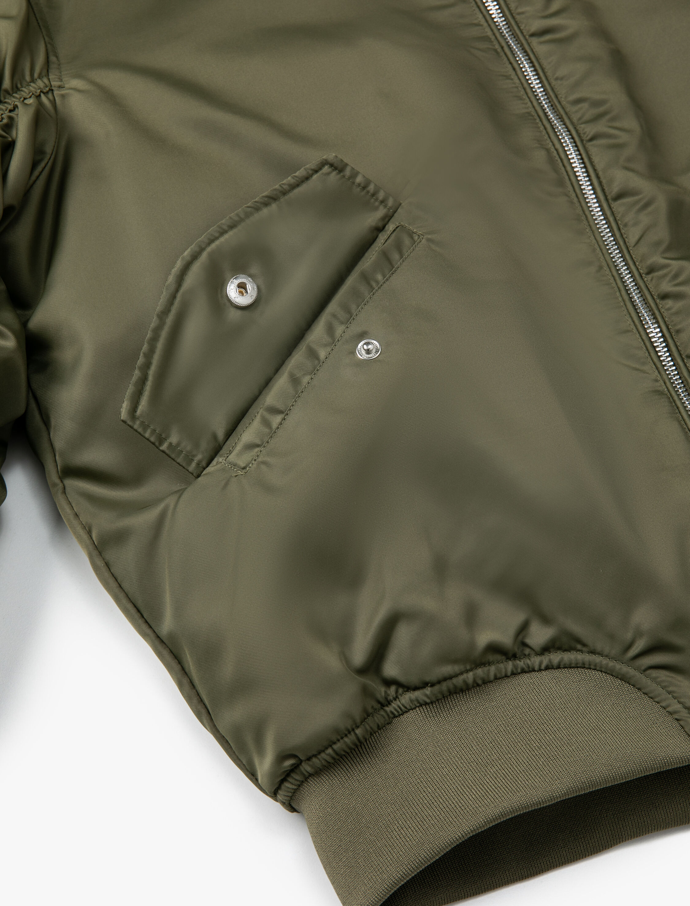 Bomber Ceket Kapaklı Çift Cep Kolej Yaka Fermuarlı